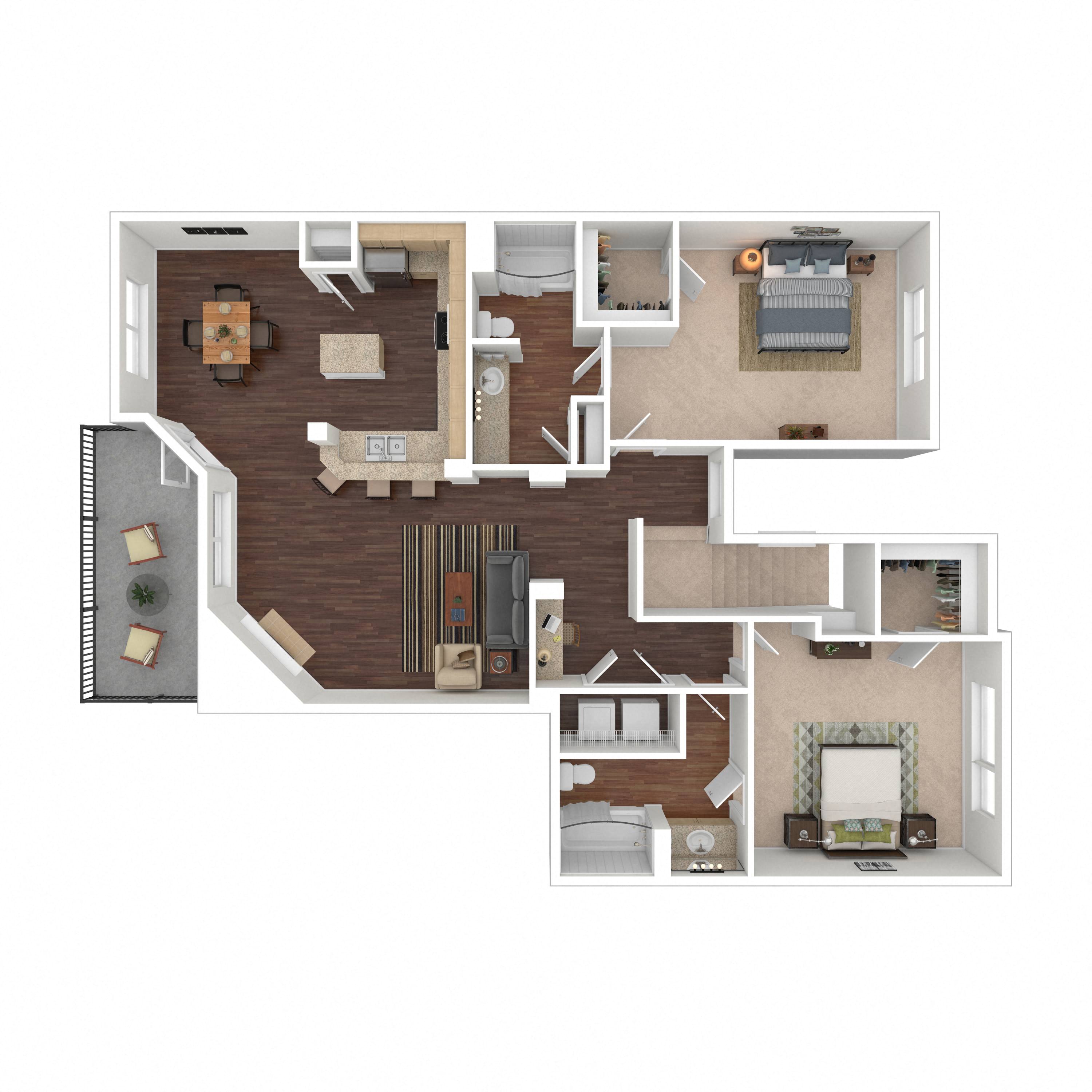 Floor plan layout diagram for 2D