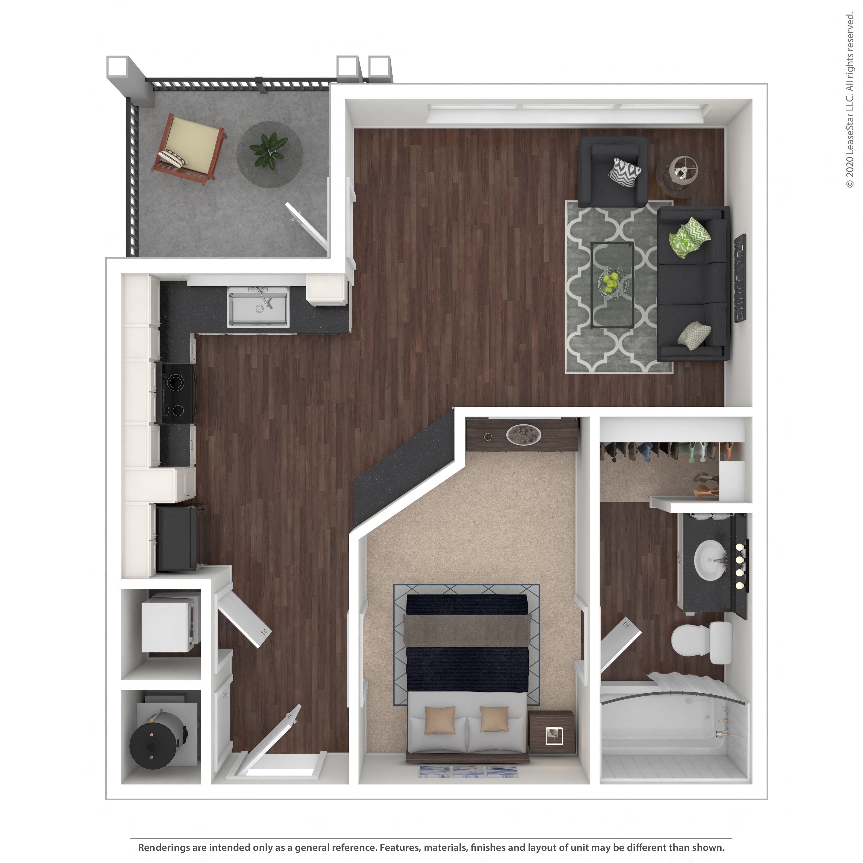 Floor plan layout diagram for 1A