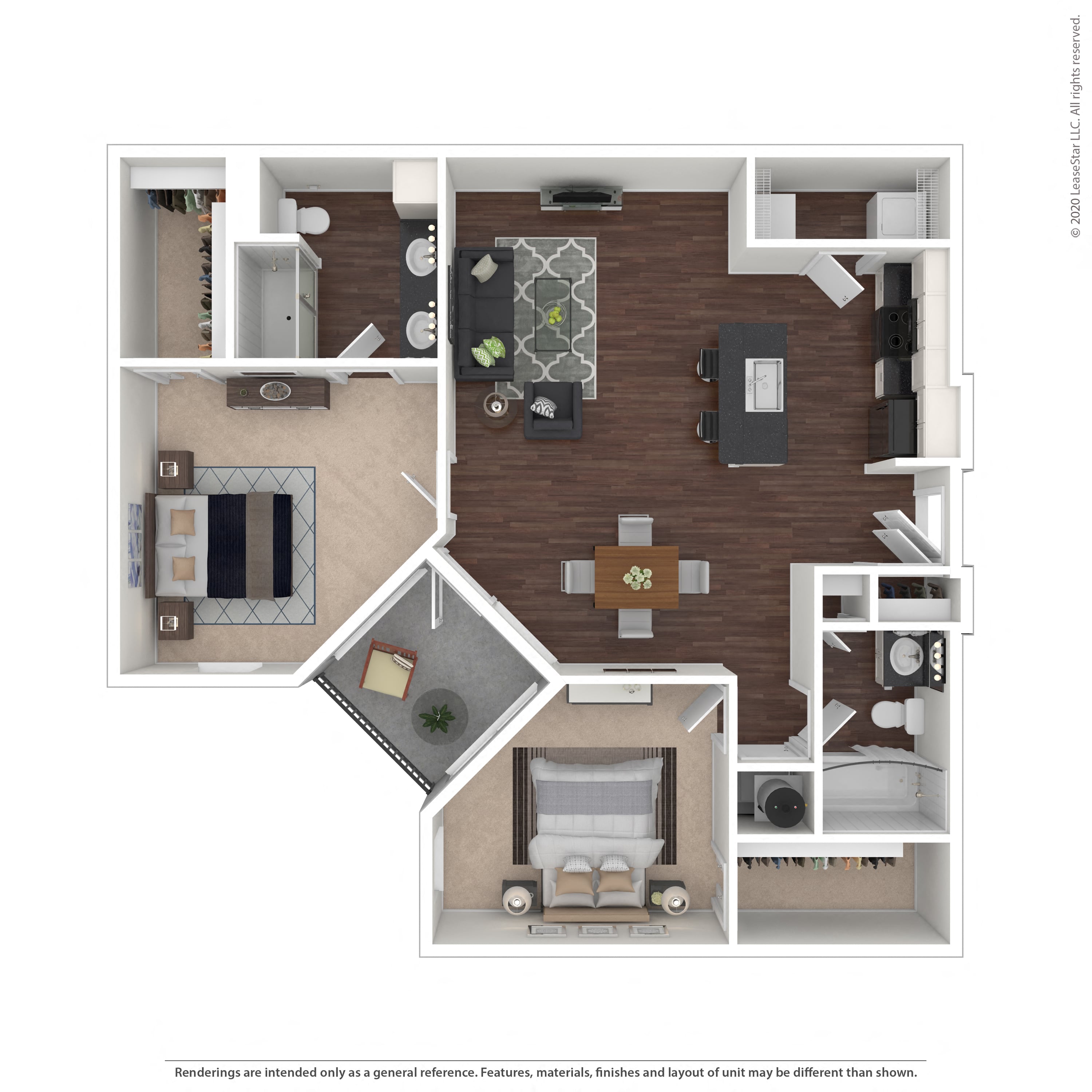 Floor plan layout diagram for 2E