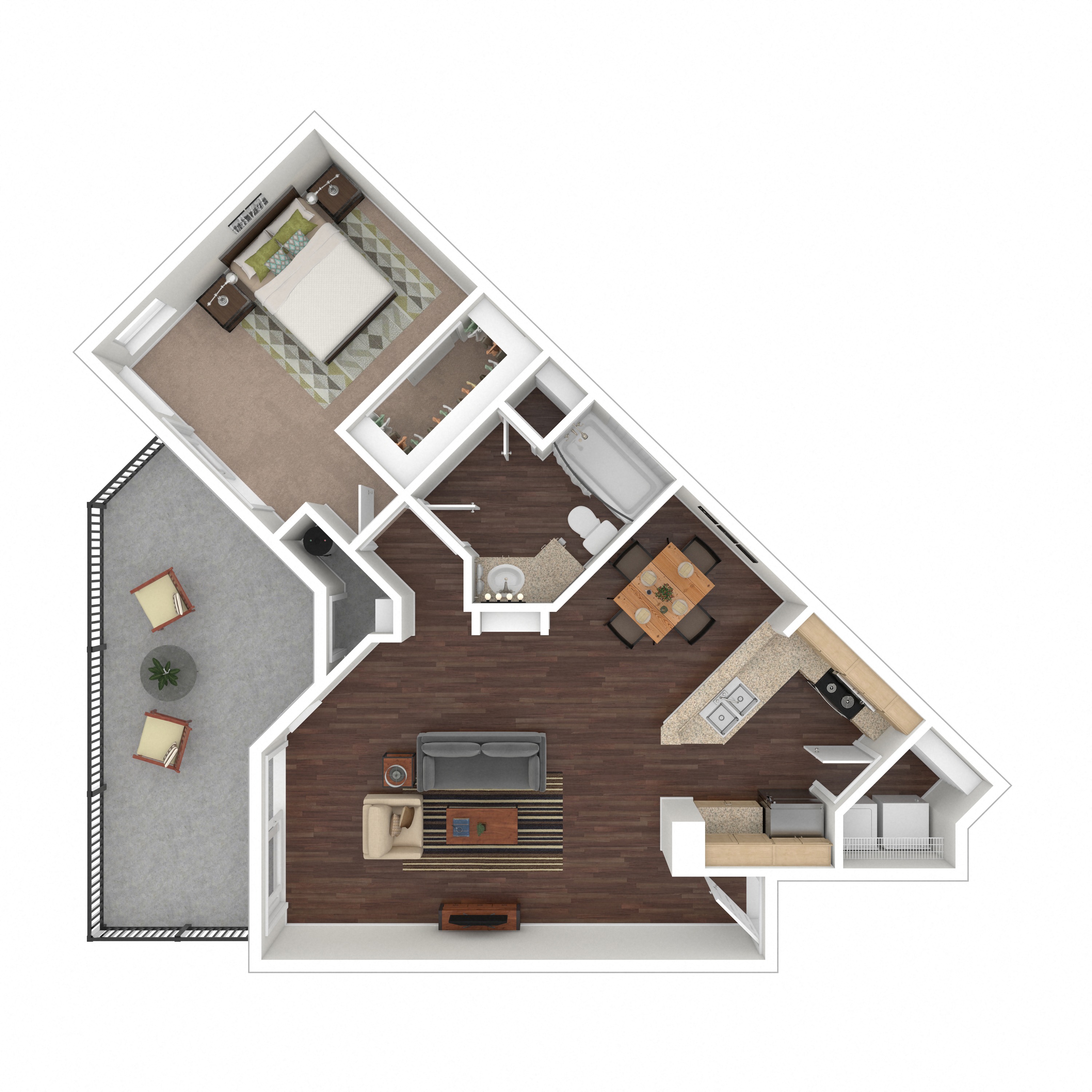 Floor plan layout diagram for 1C