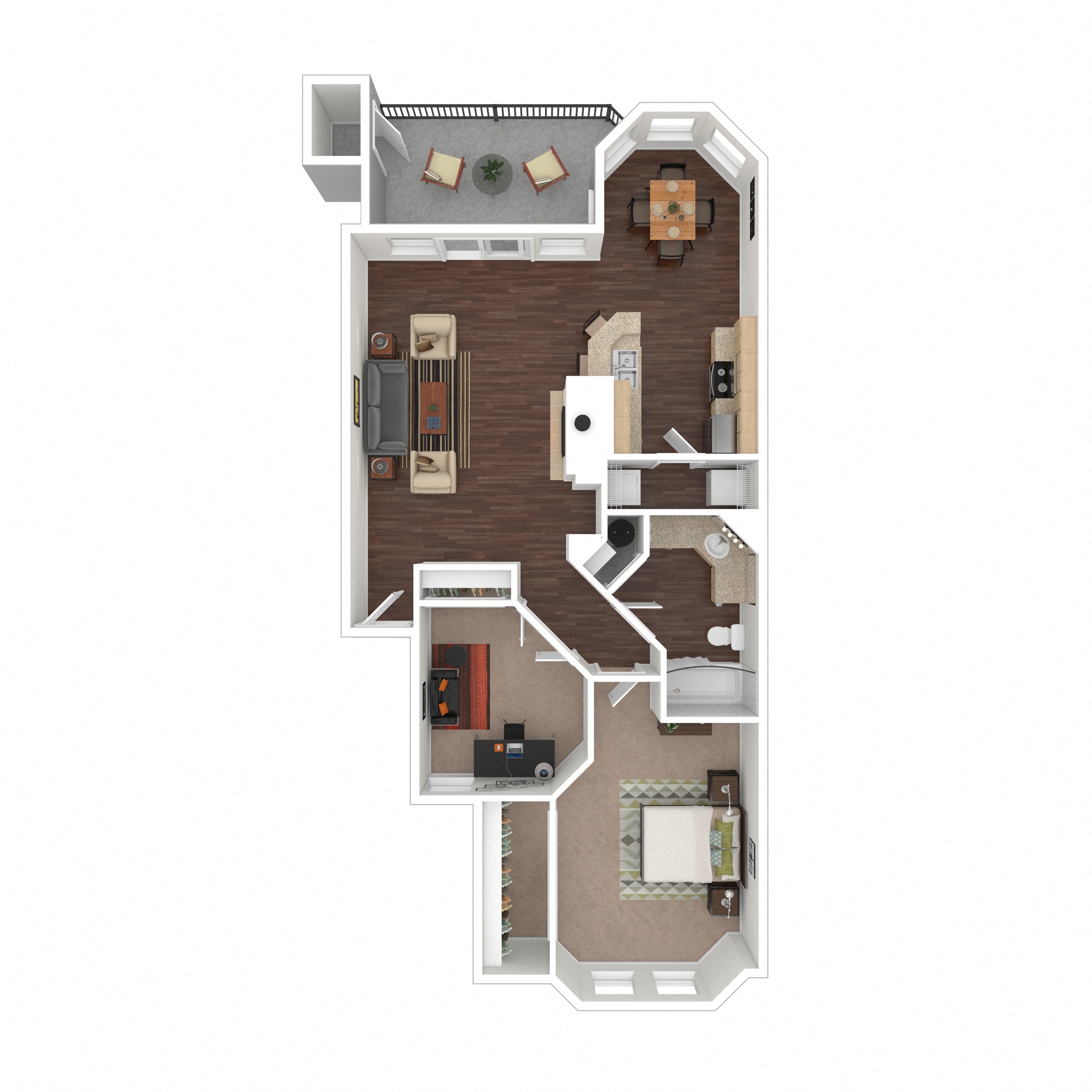 Floor plan layout diagram for 1D