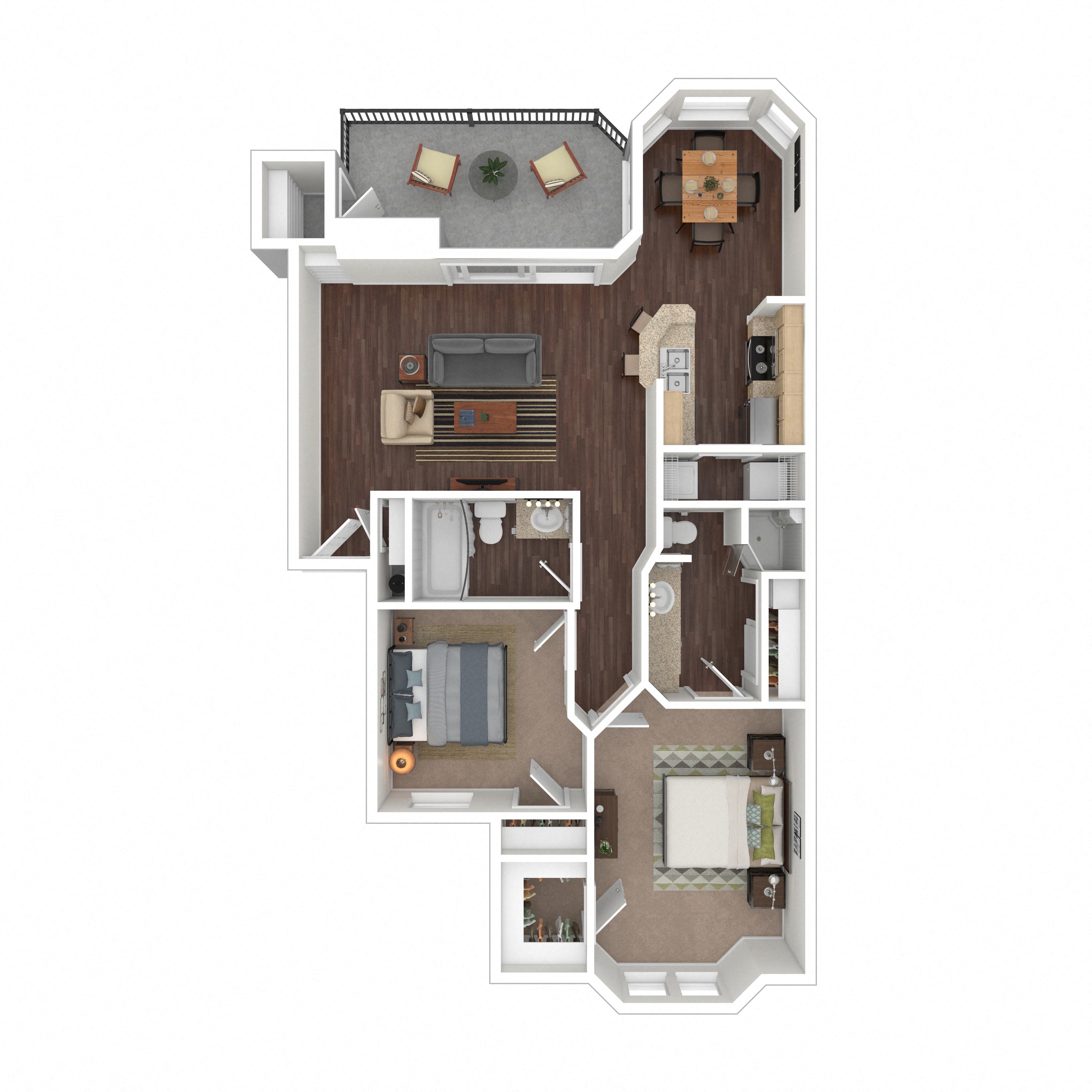 Floor plan layout diagram for 2A-R
