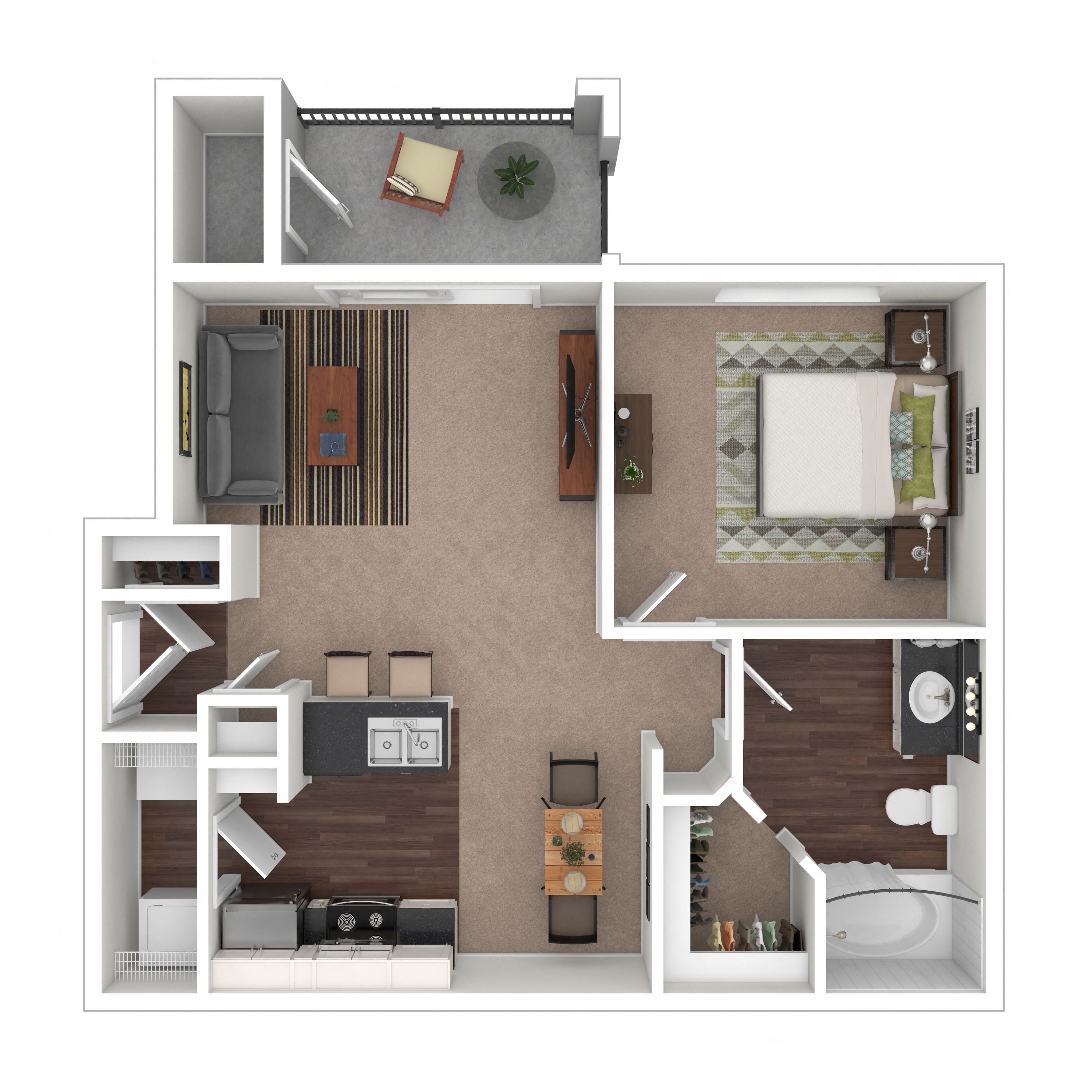 Floor plan layout diagram for 1A-R