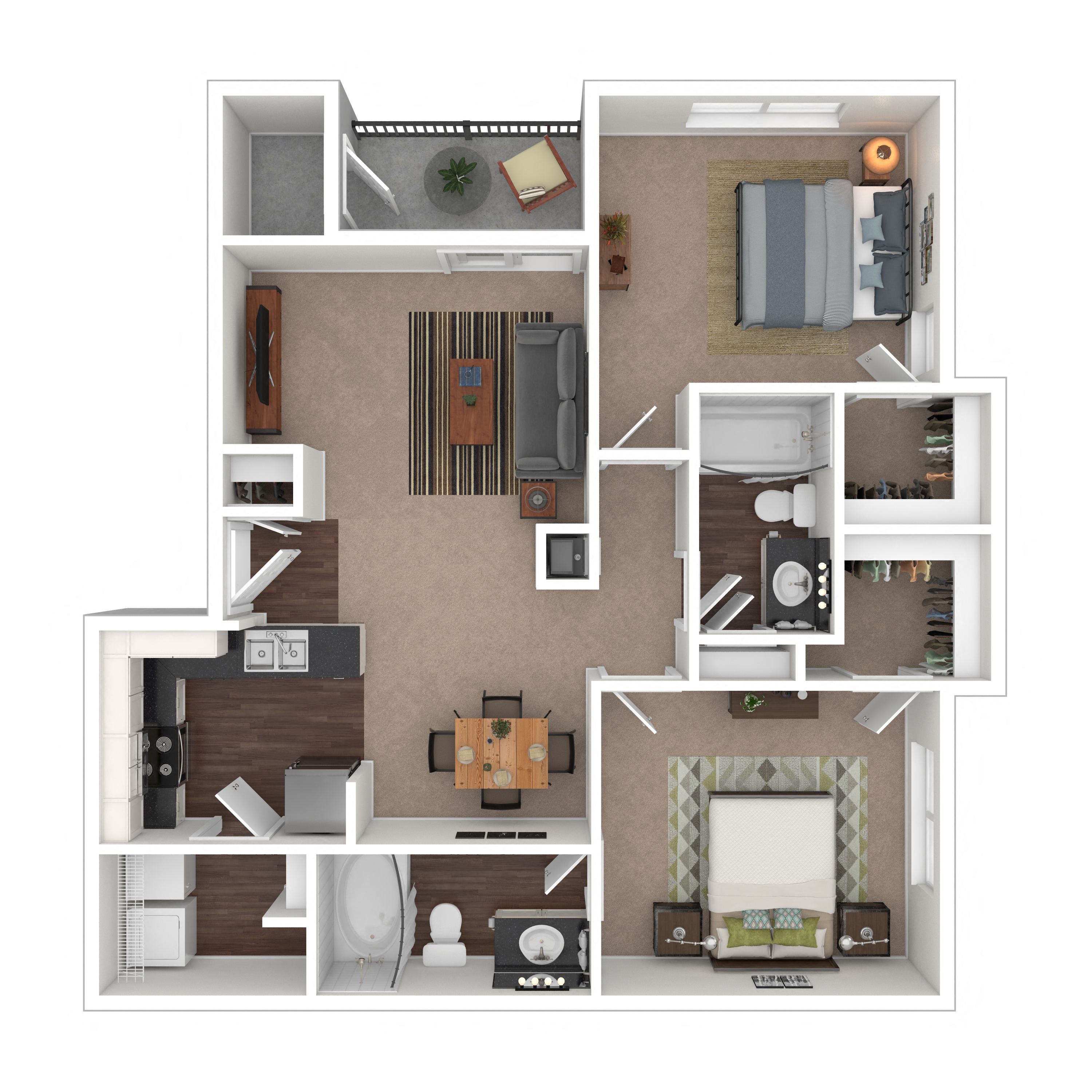 Floor plan layout diagram for 2A-R