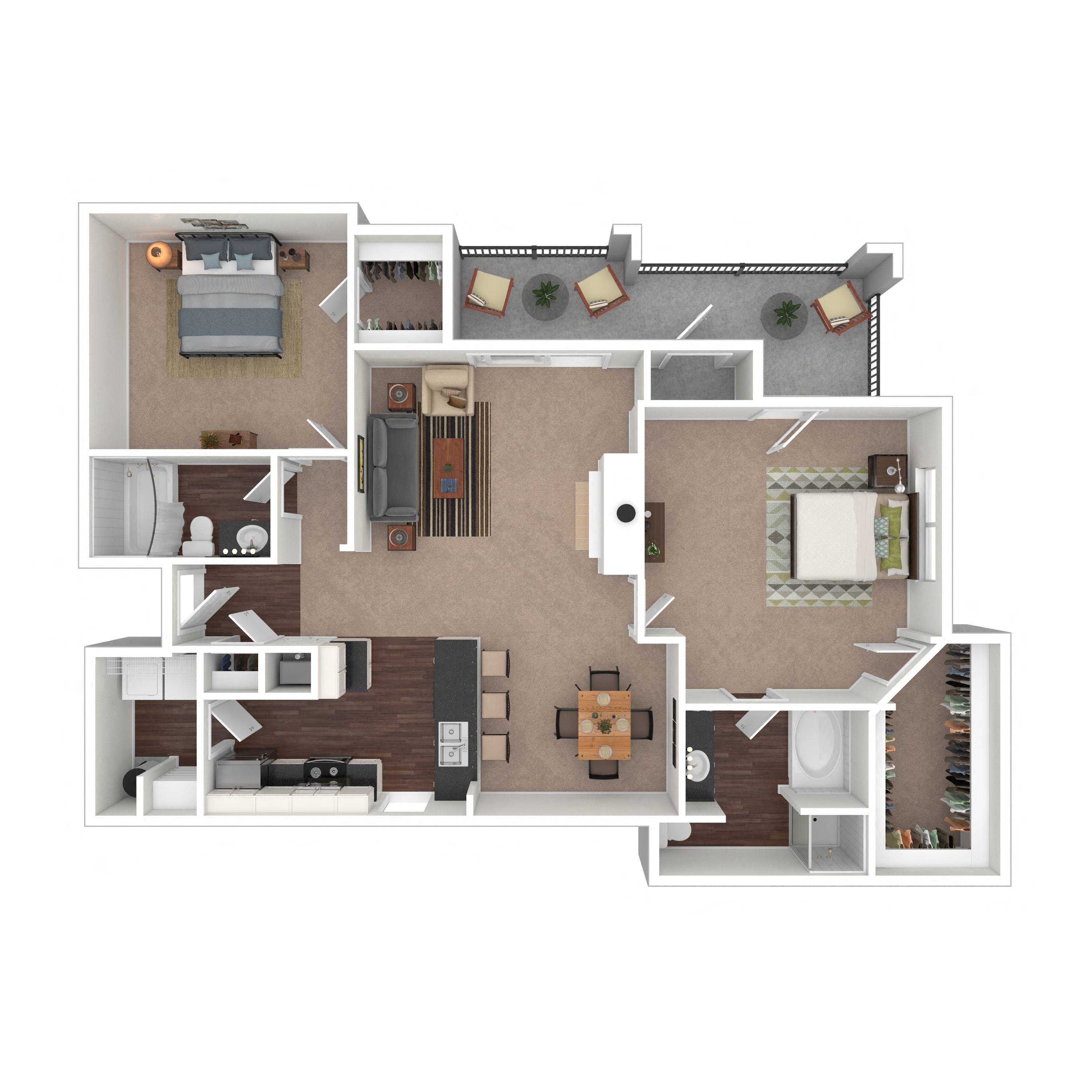 Floor plan layout diagram for 2D-R