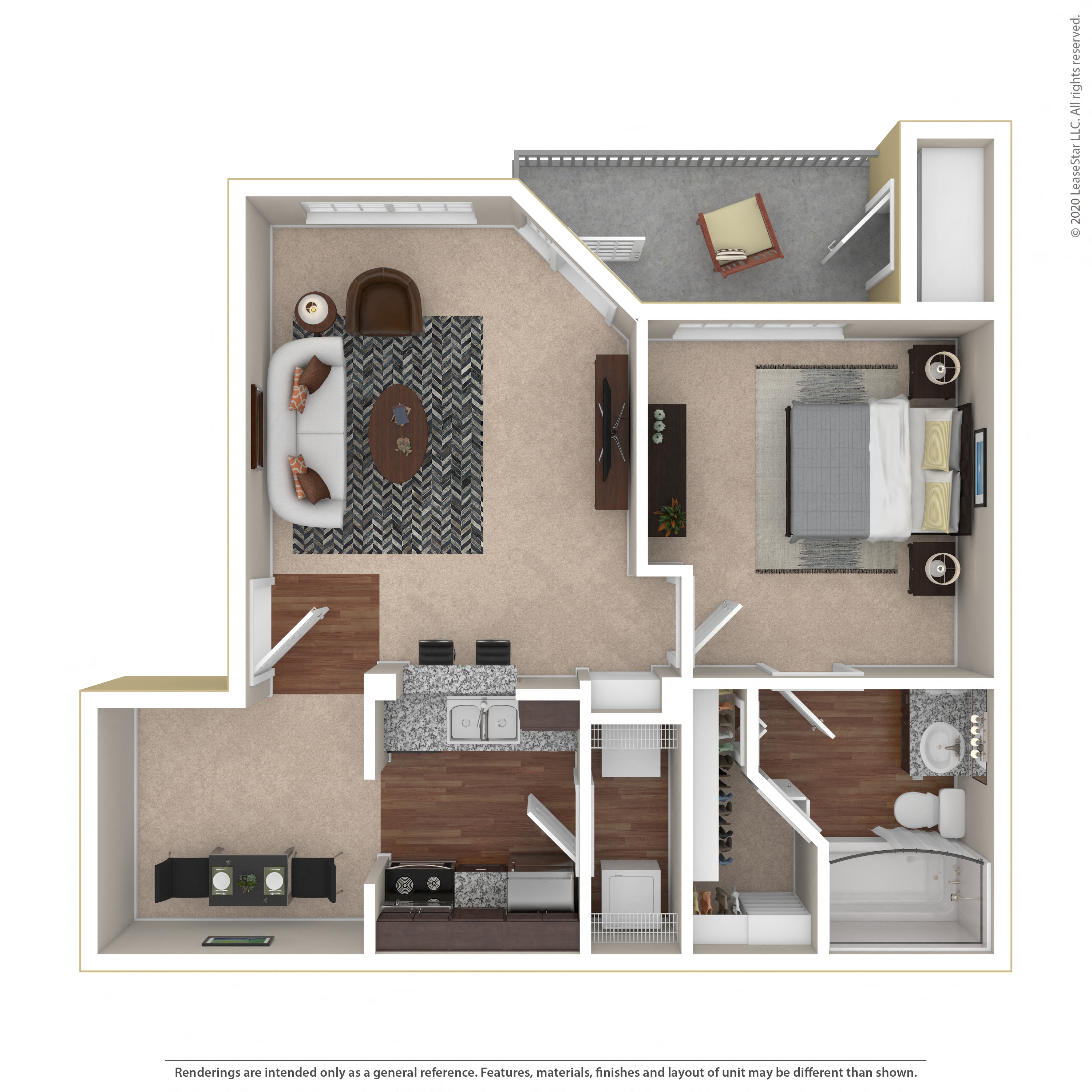 Floor plan layout diagram for 1A
