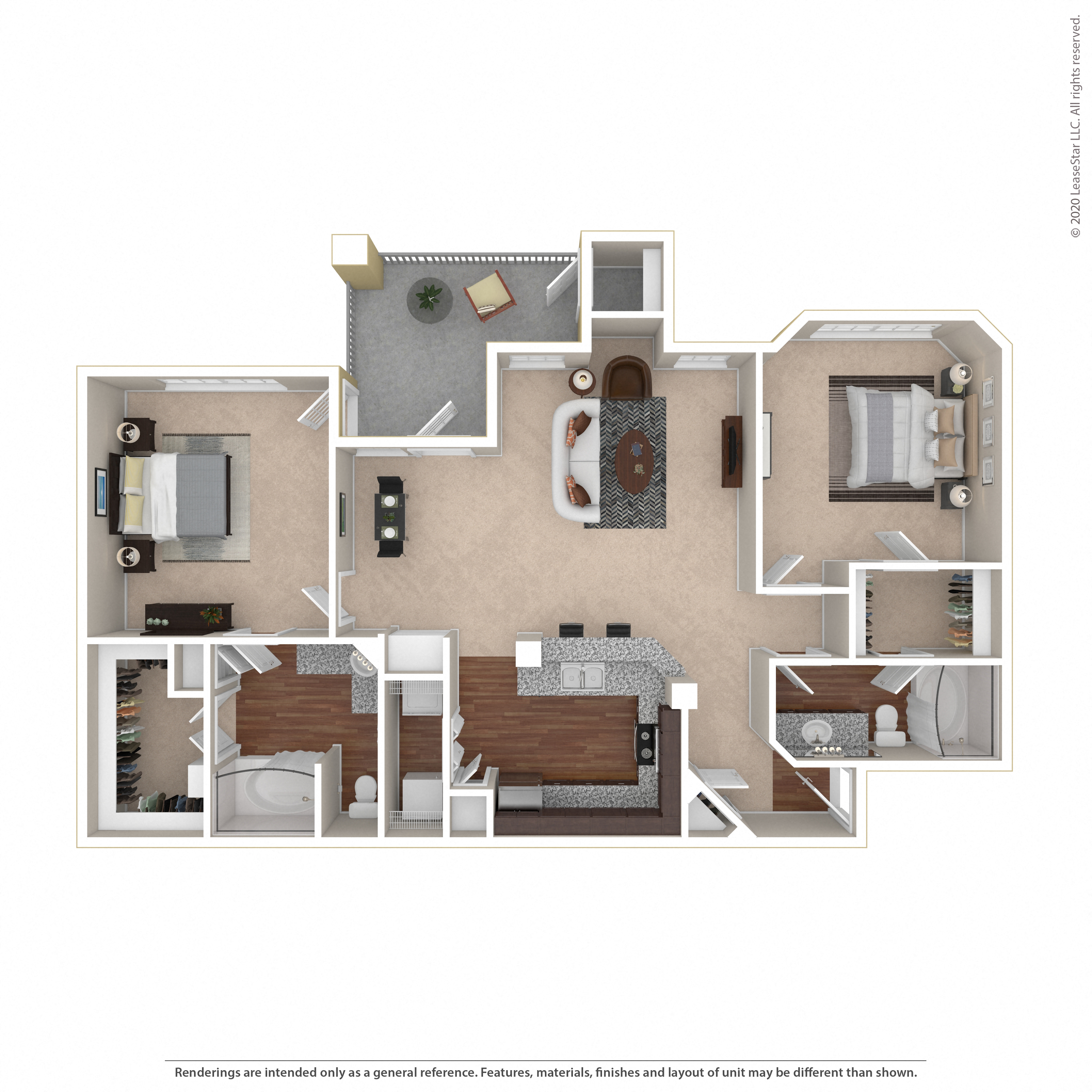 Floor plan layout diagram for 2A