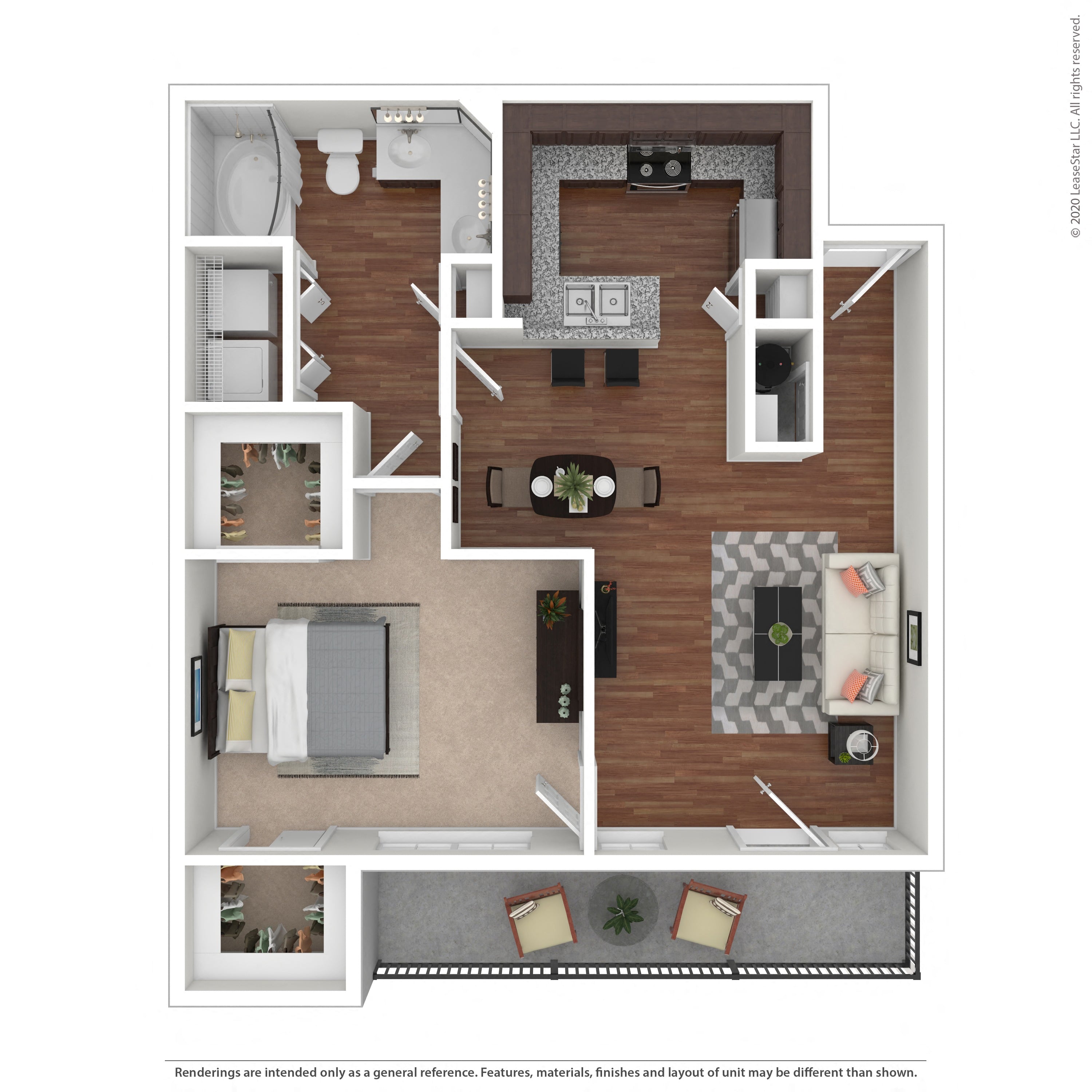 Floor plan layout diagram for 1C