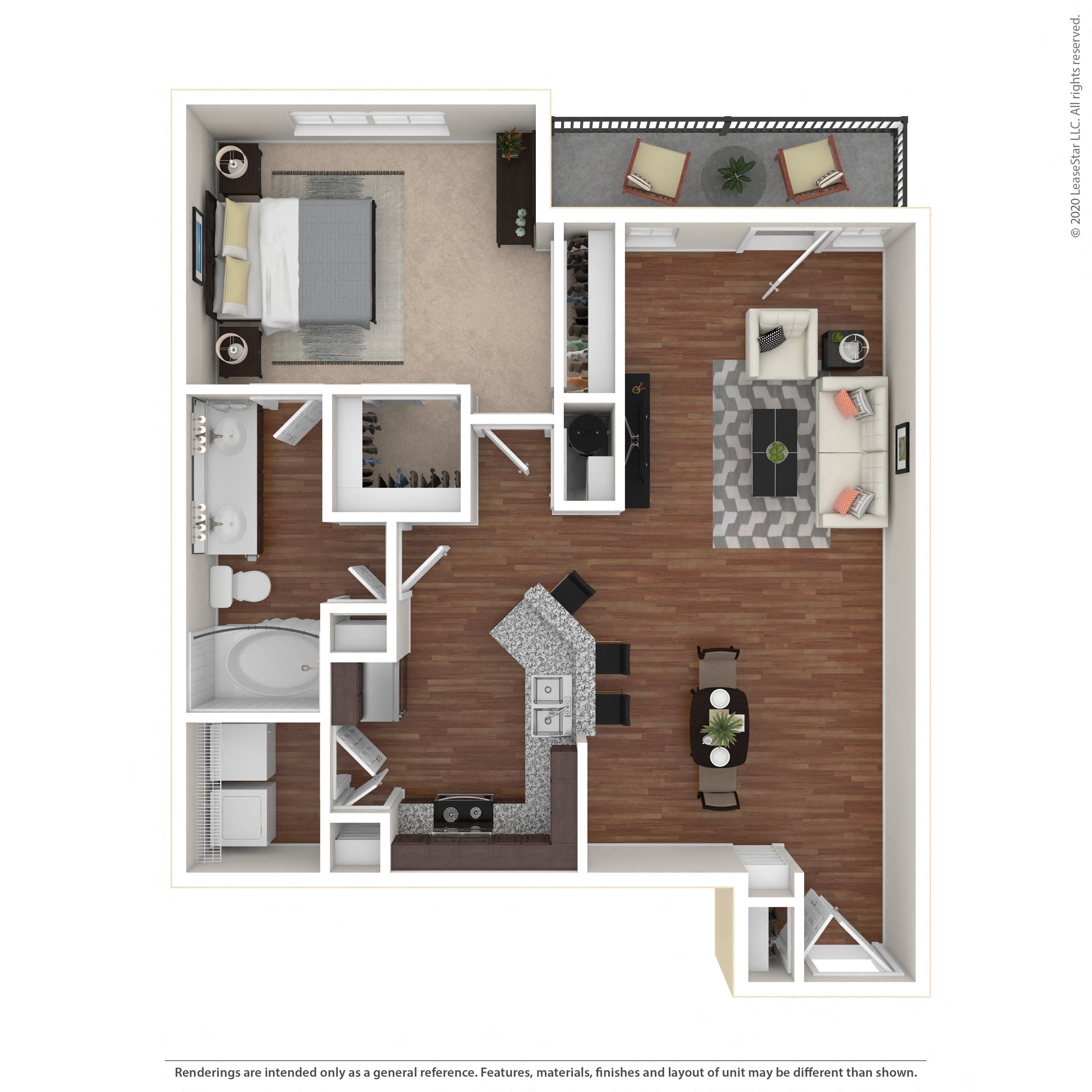 Floor plan layout diagram for 1E