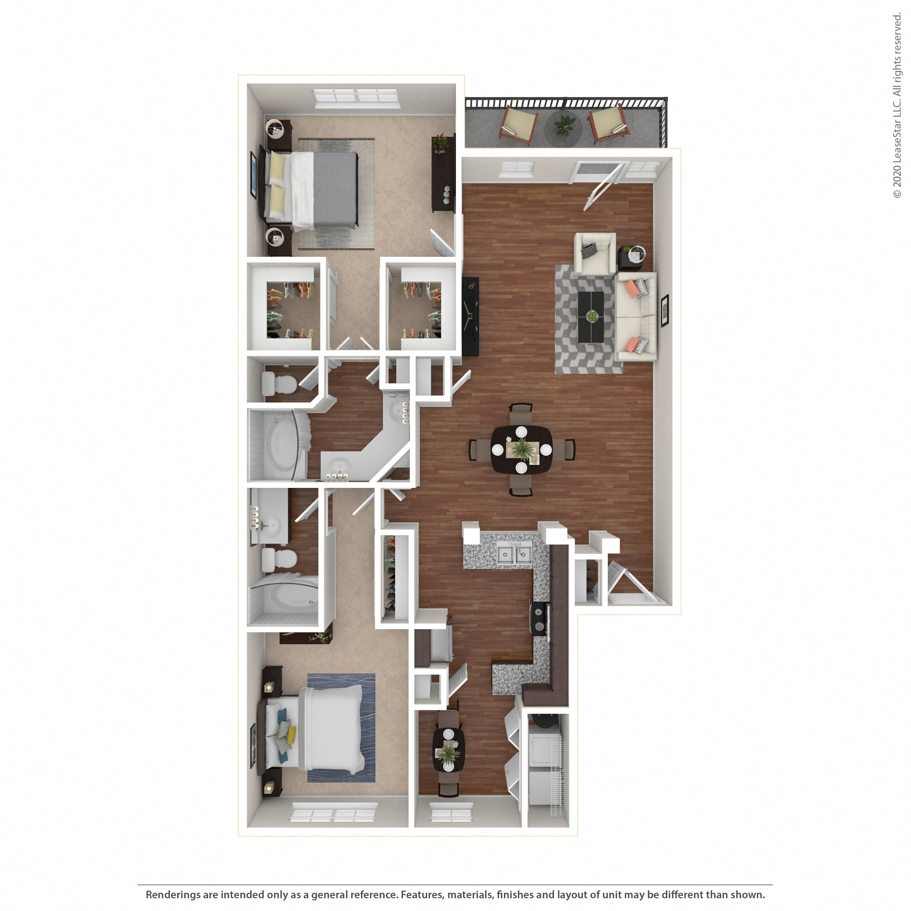 Floor plan layout diagram for 2B