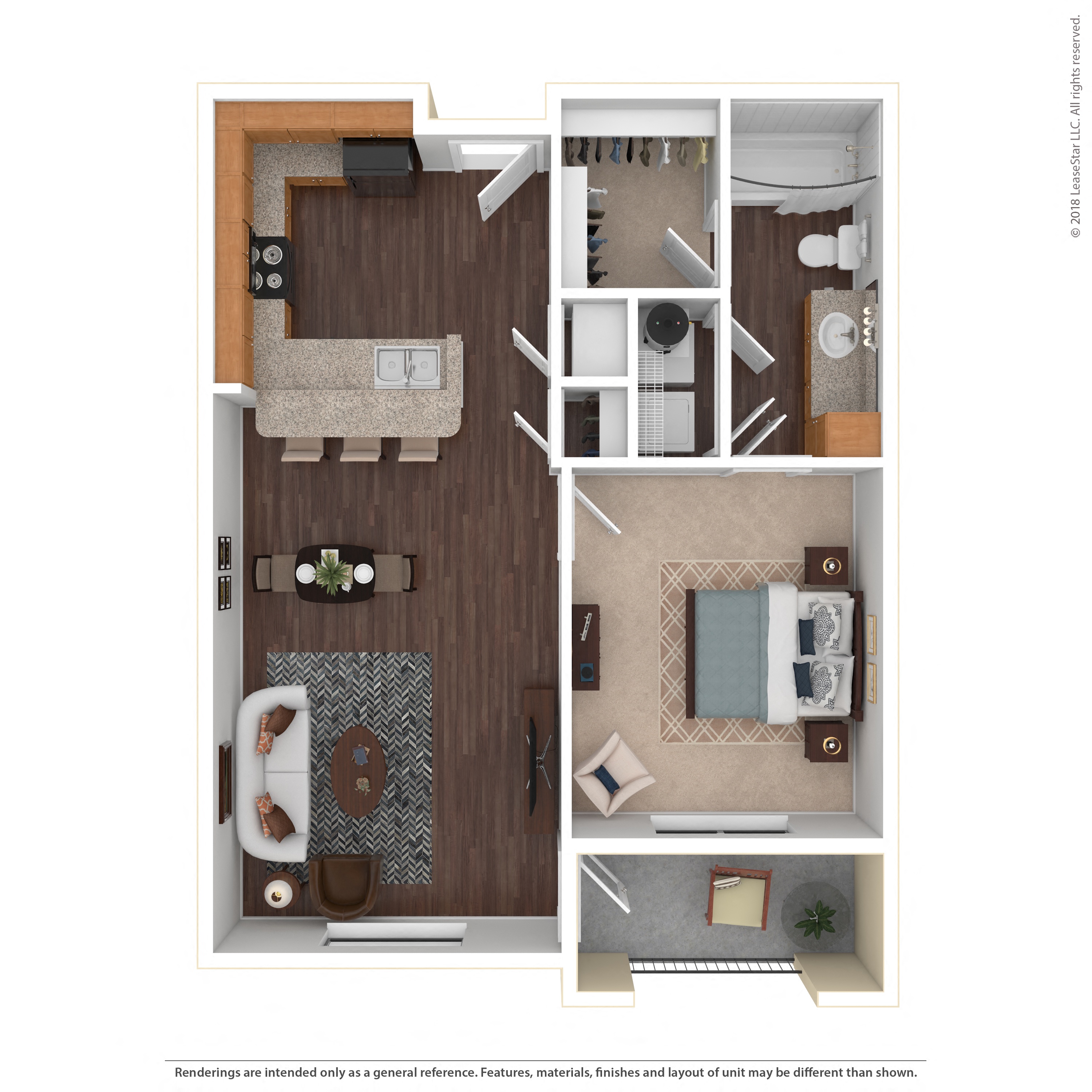 1B floor plan