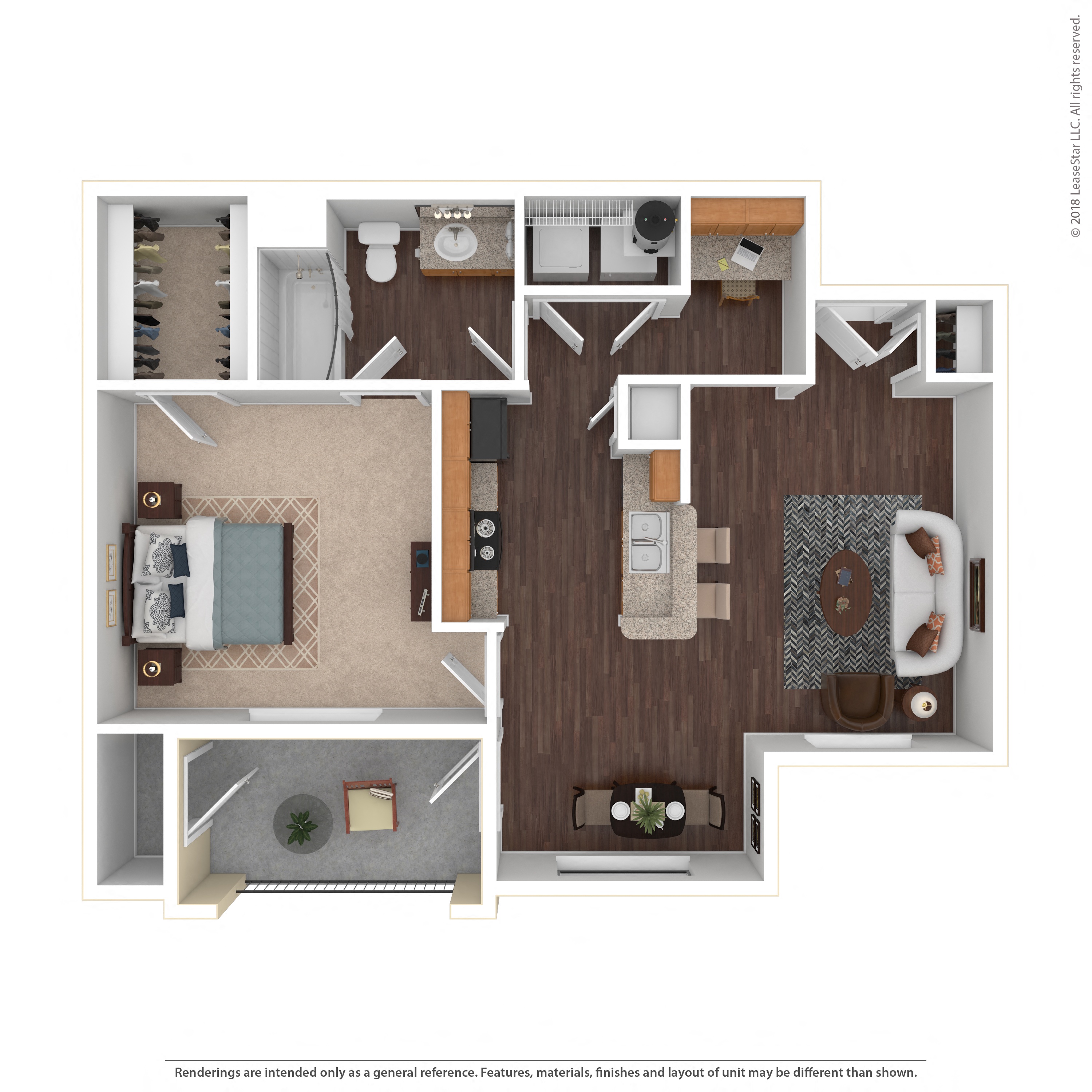 Floor plan layout diagram for 1C