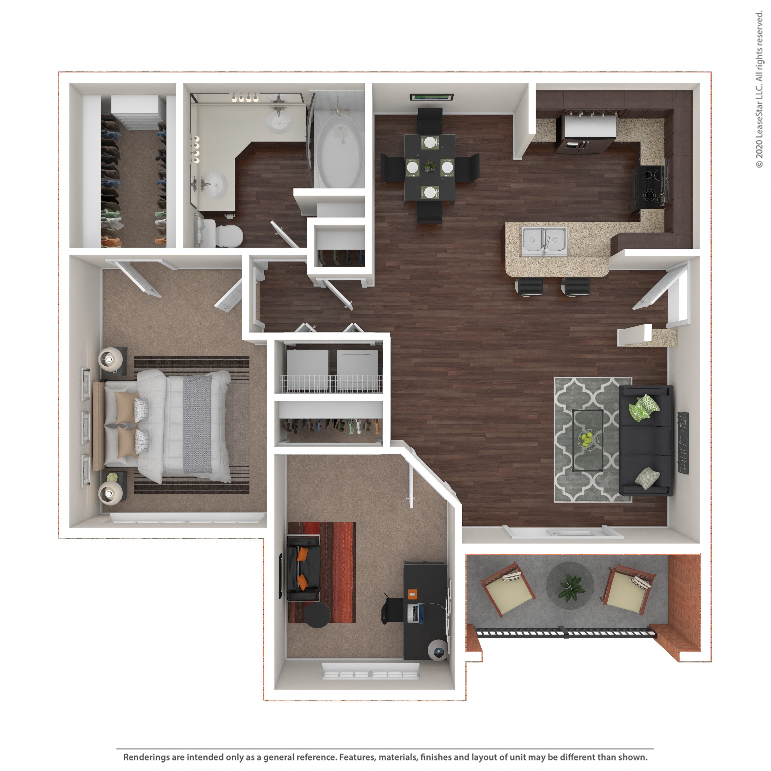 Floor plan layout diagram for 2A-R