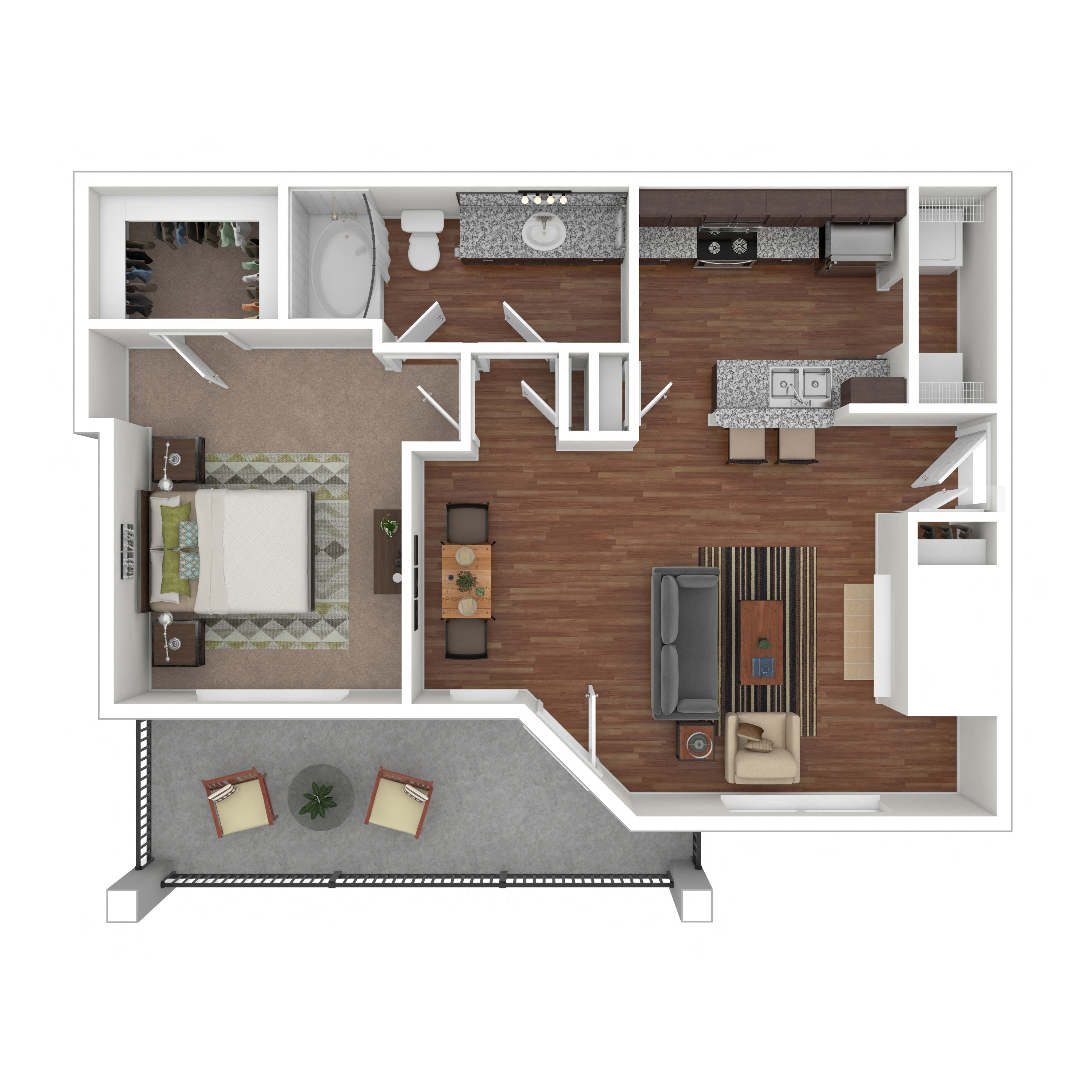 1B floor plan
