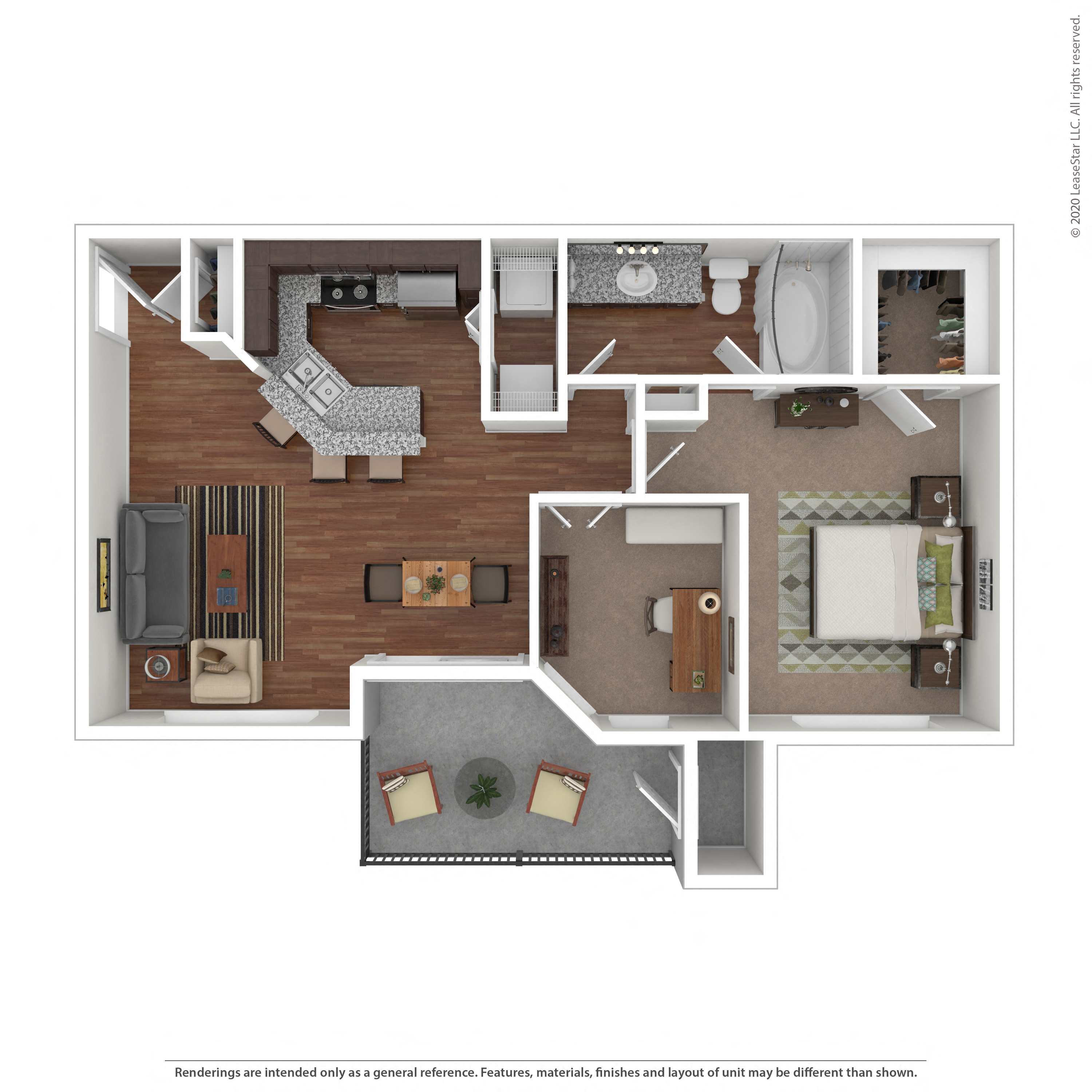 Floor plan layout diagram for 1C