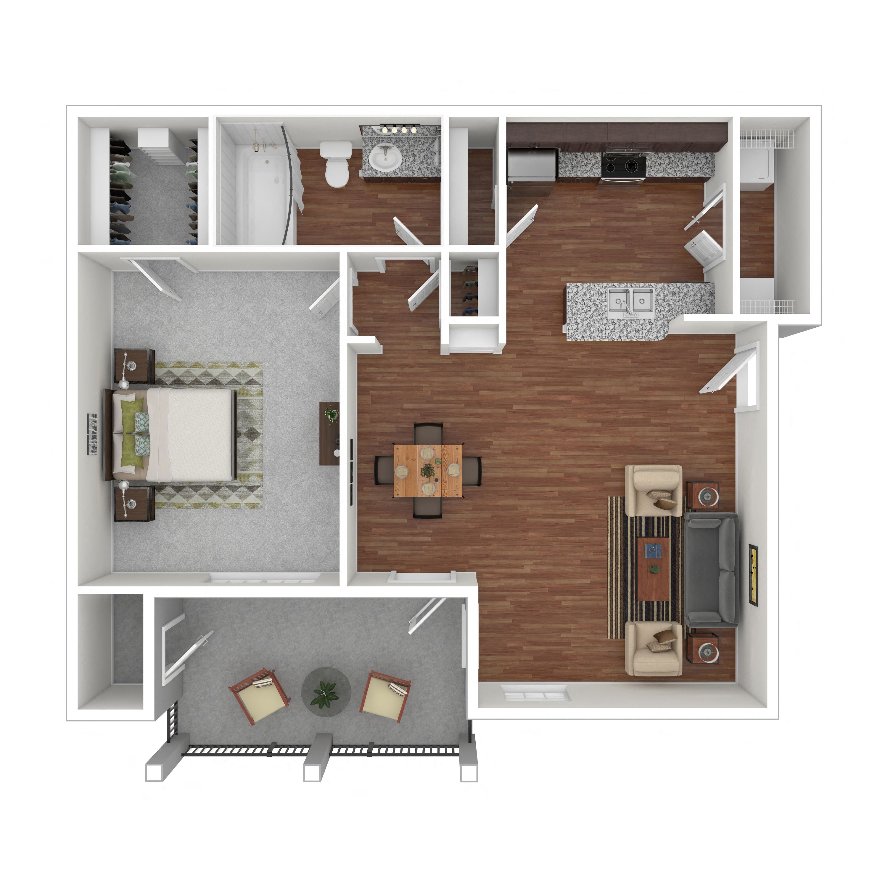 Floor plan layout diagram for 1A-R