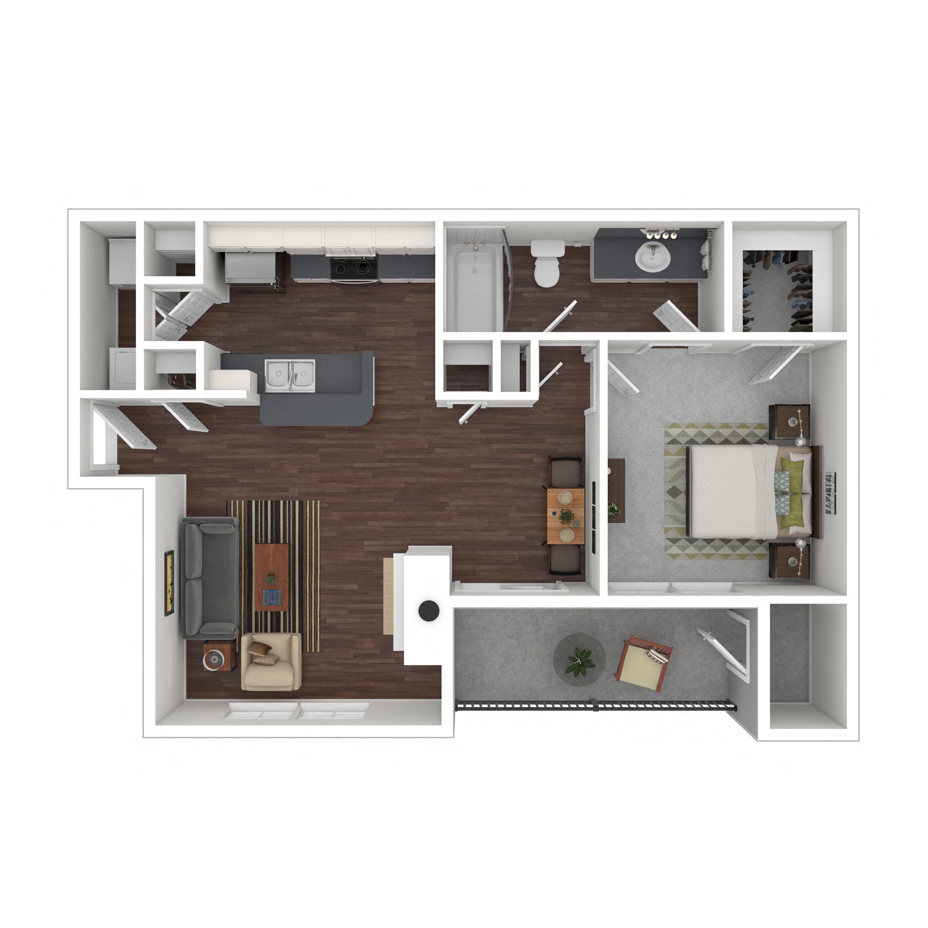 Floor plan layout diagram for 1C