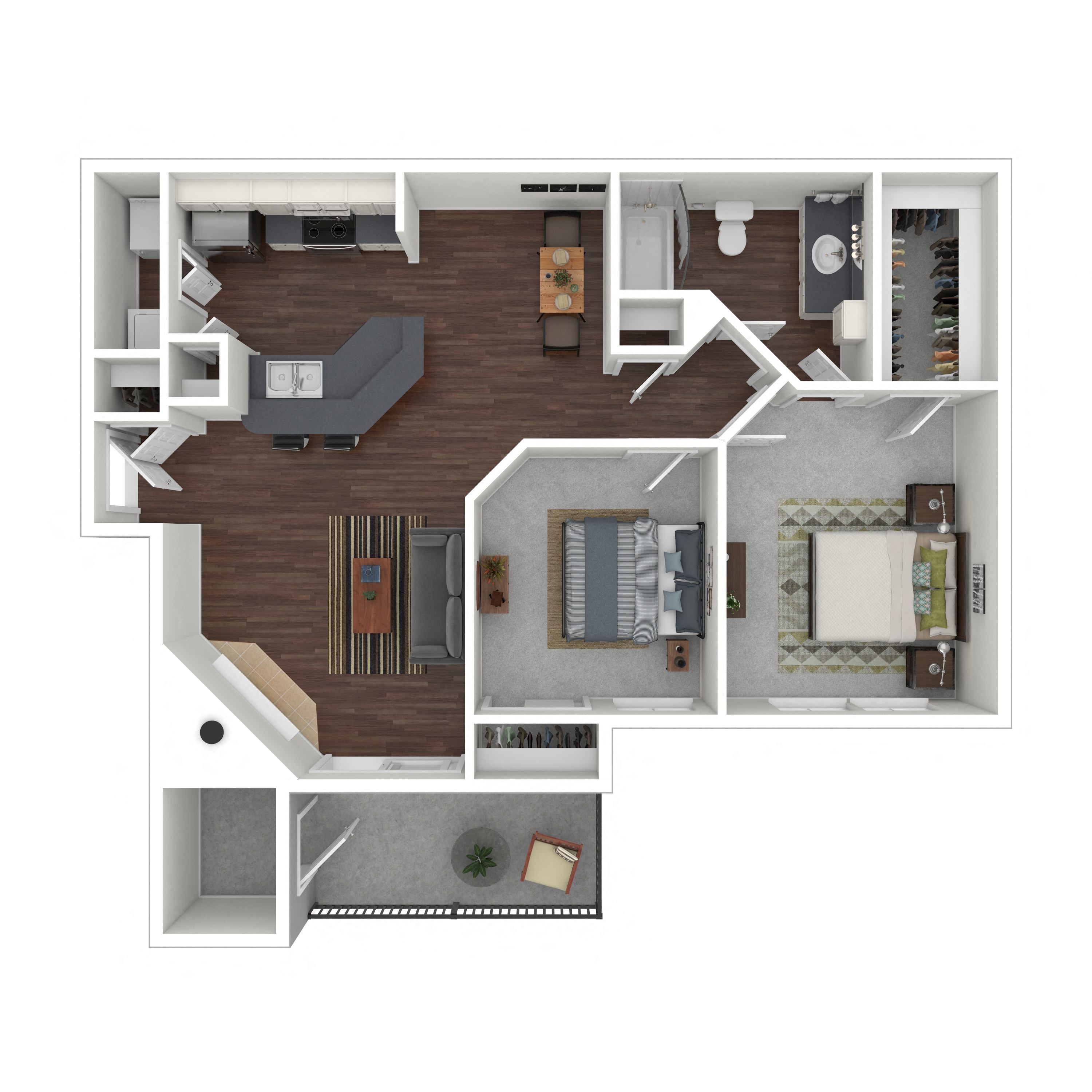 Floor plan layout diagram for 2A