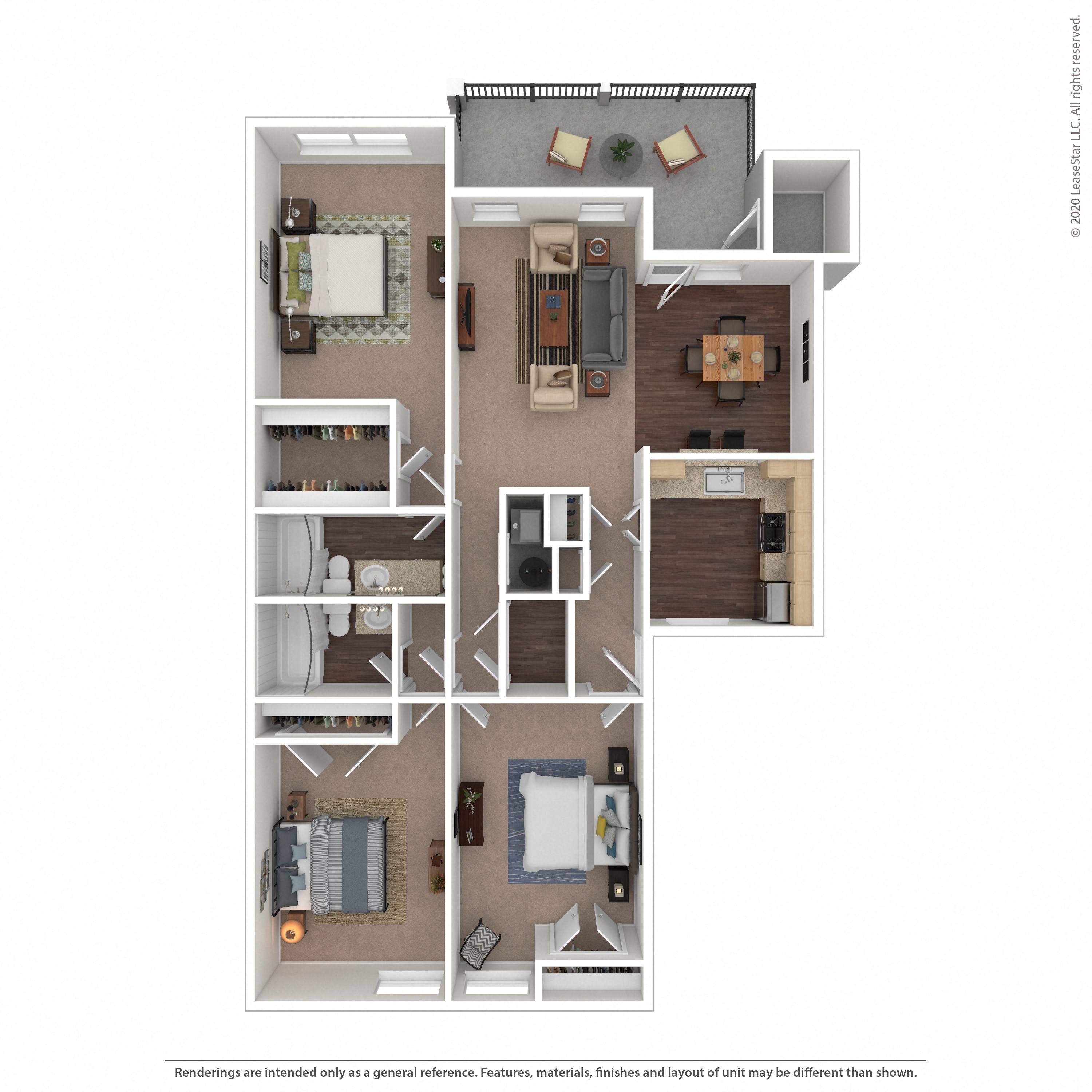 Floor plan layout diagram for 3A