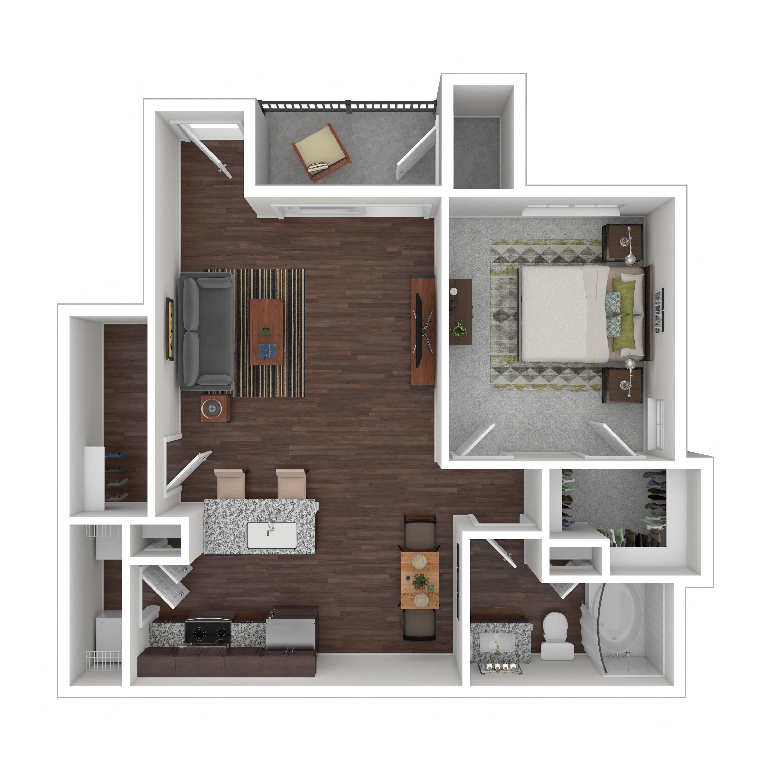 Floor plan layout diagram for 1A