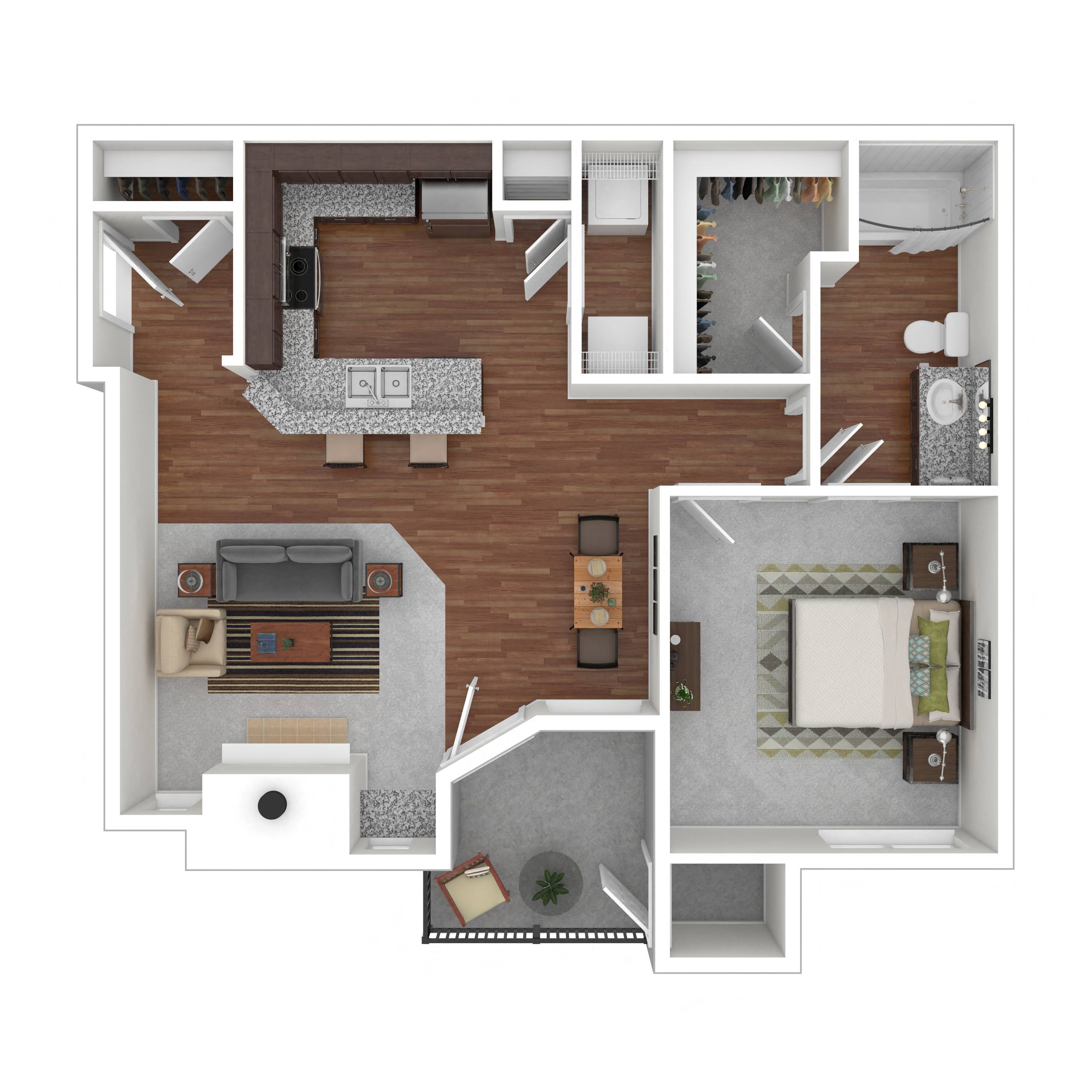 Floor plan layout diagram for 1A