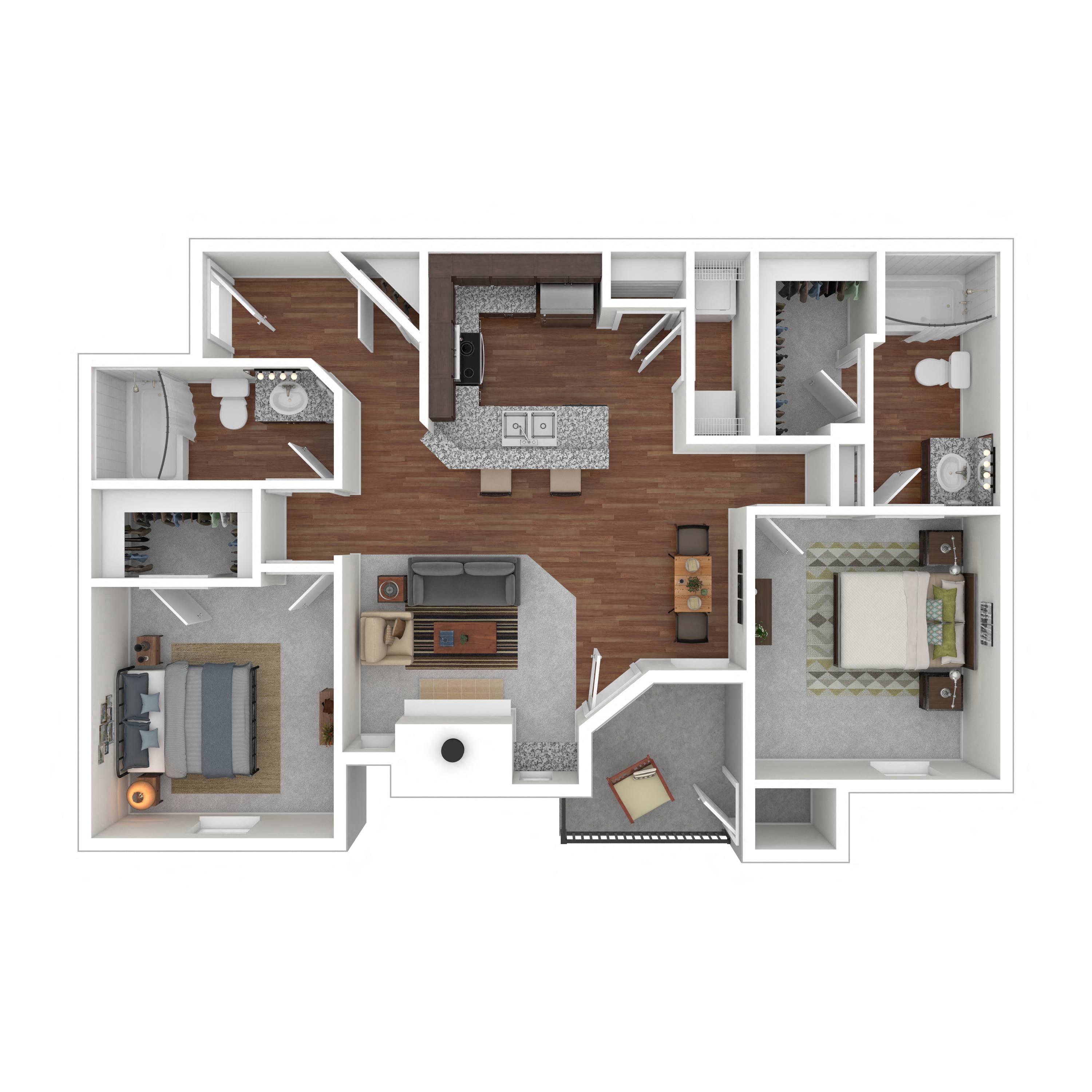 Floor plan layout diagram for 2A