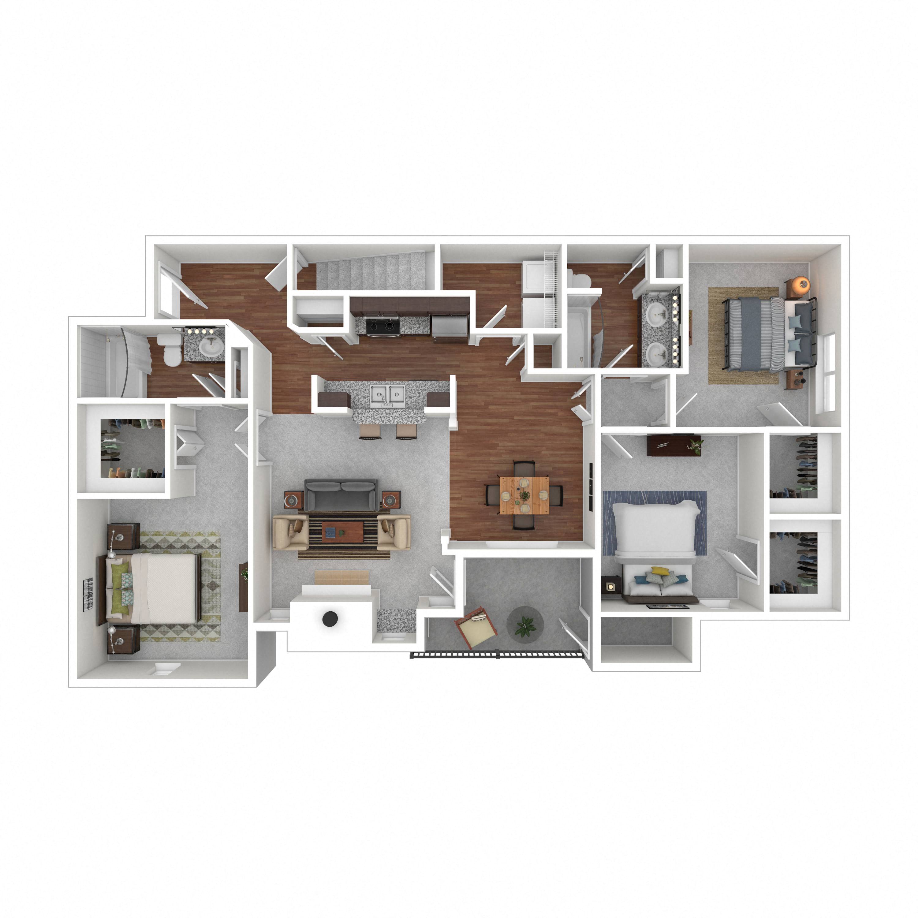 Floor plan layout diagram for 3A