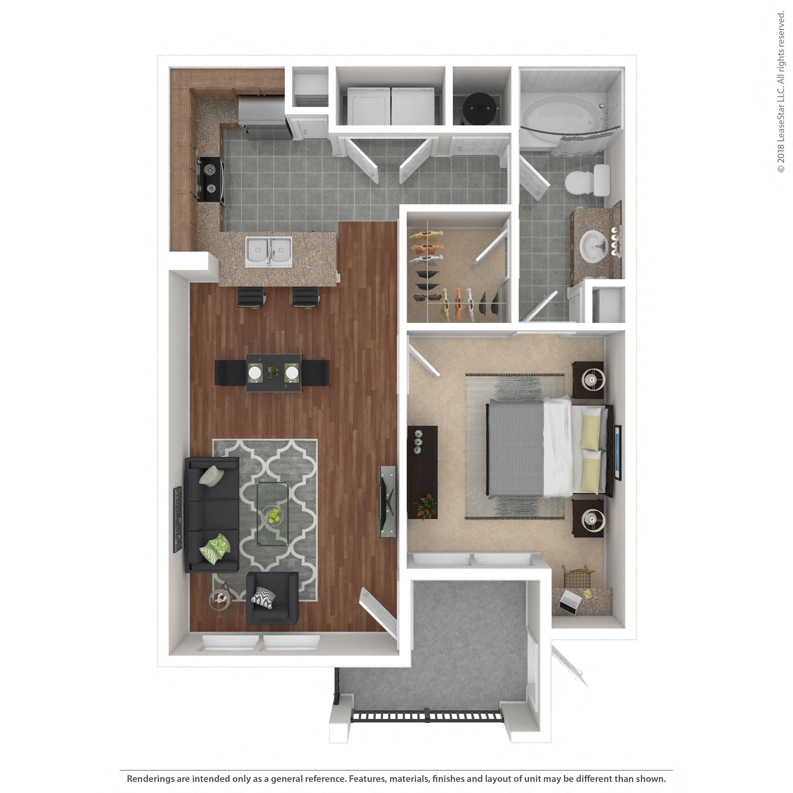 Floor plan layout diagram for 1A