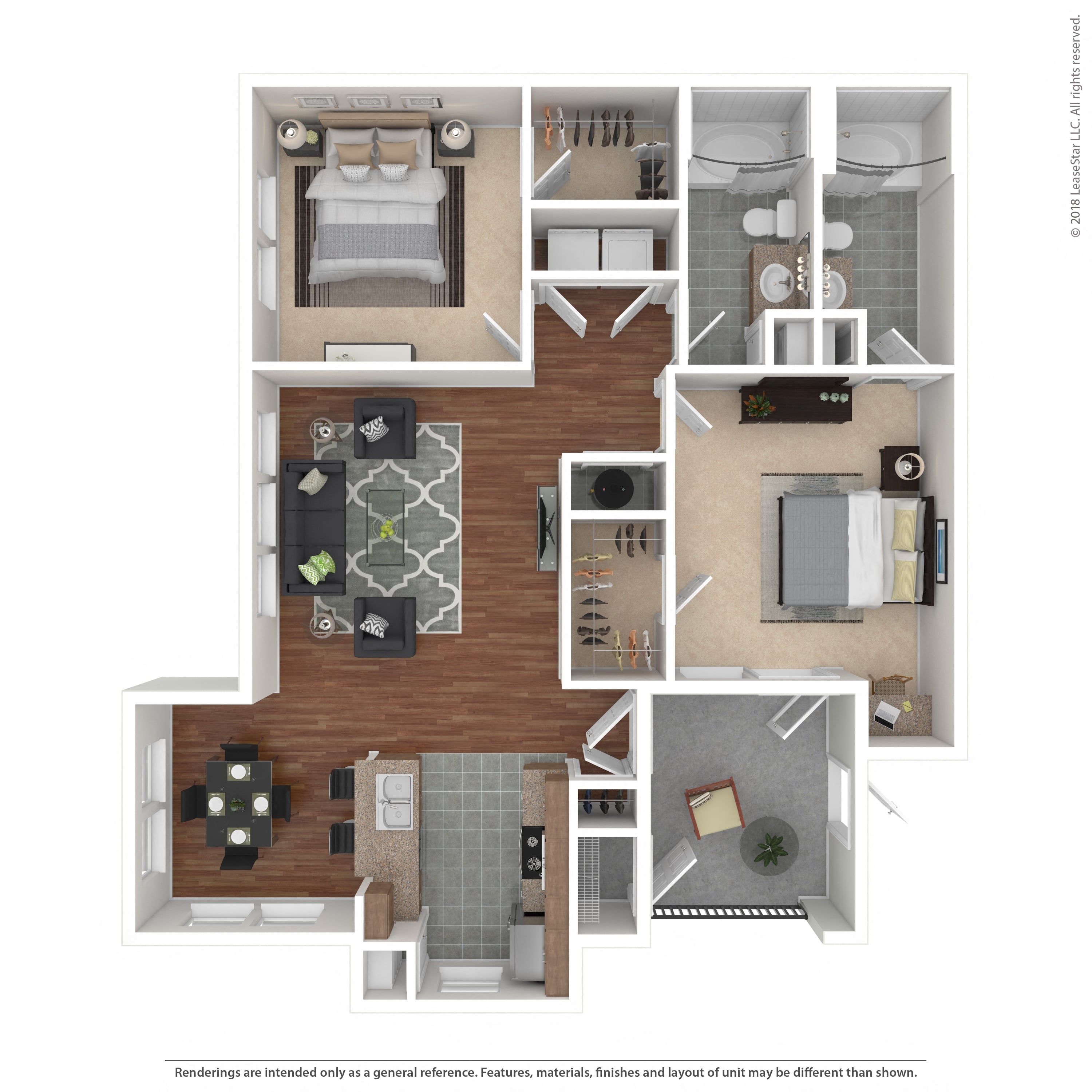 Floor plan layout diagram for 2B