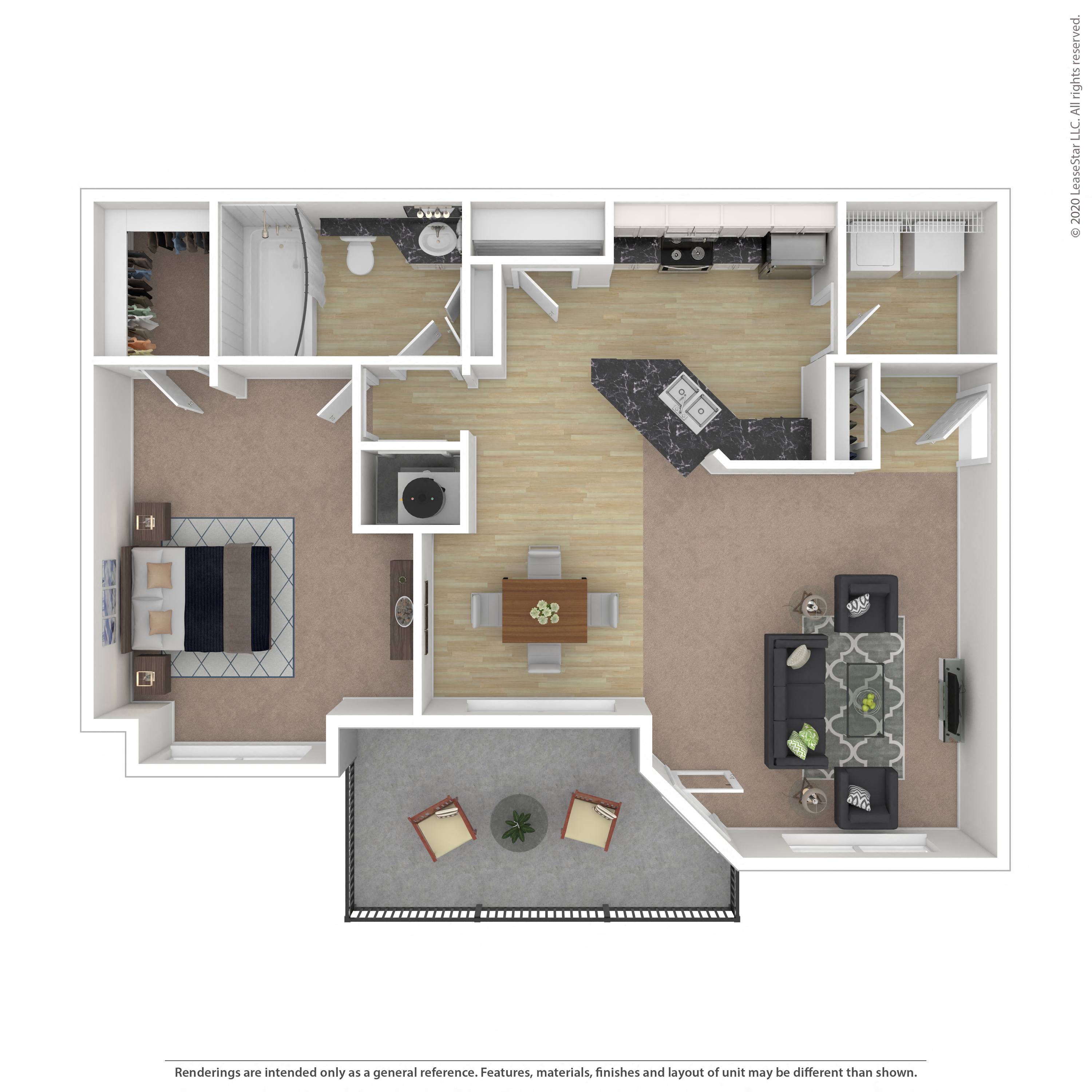 Floor plan layout diagram for 1A