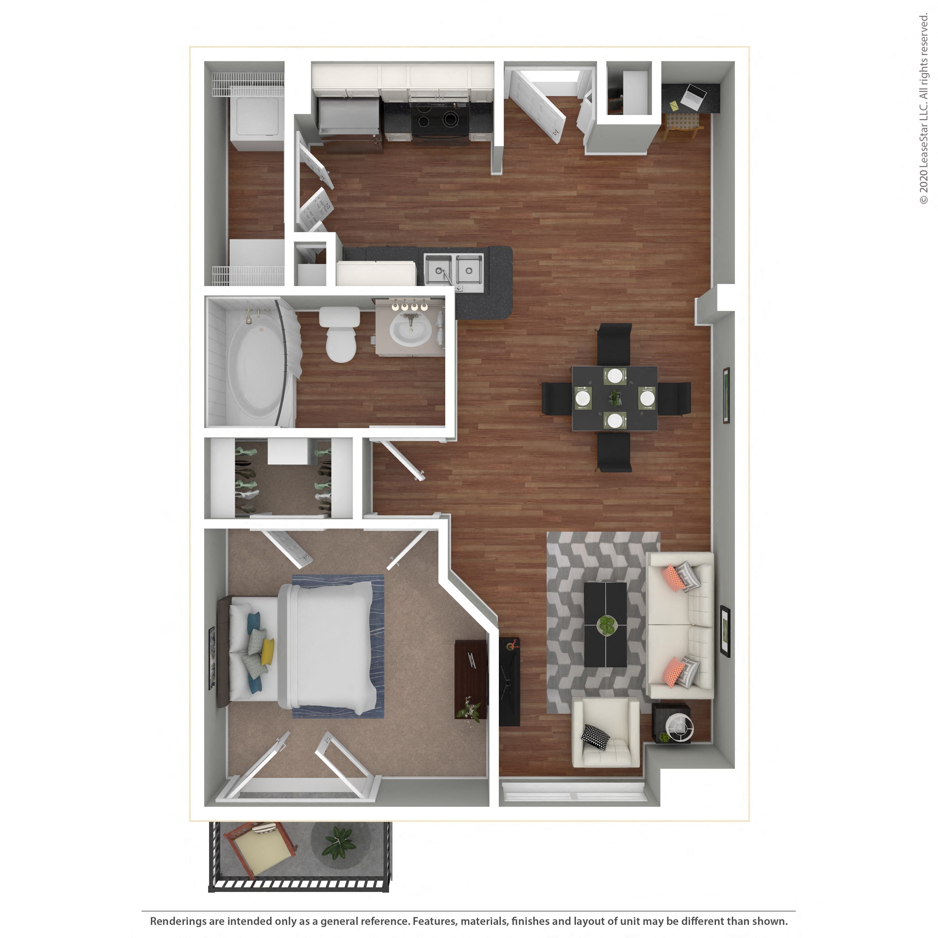 Floor plan layout diagram for 1A