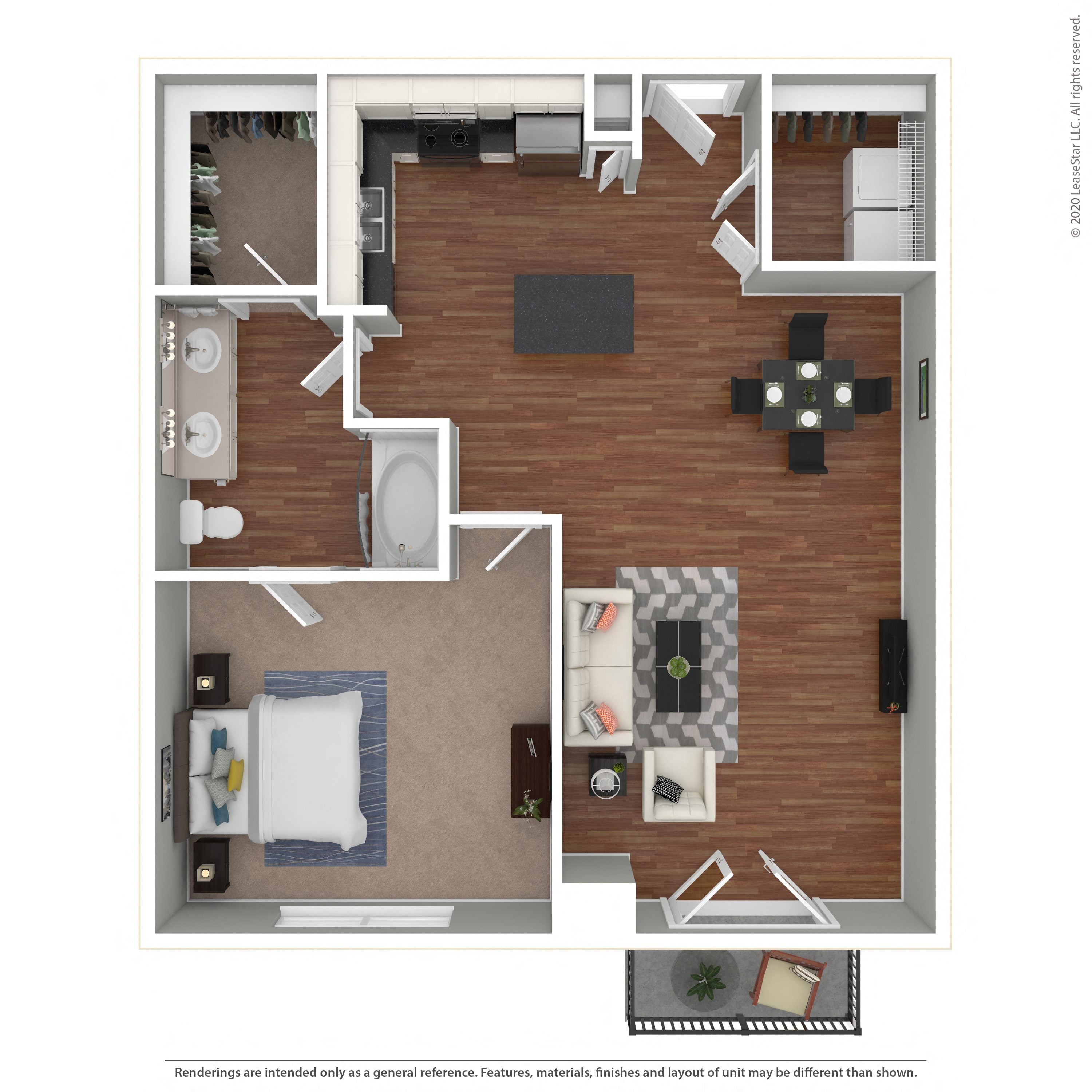 Floor plan layout diagram for 1C