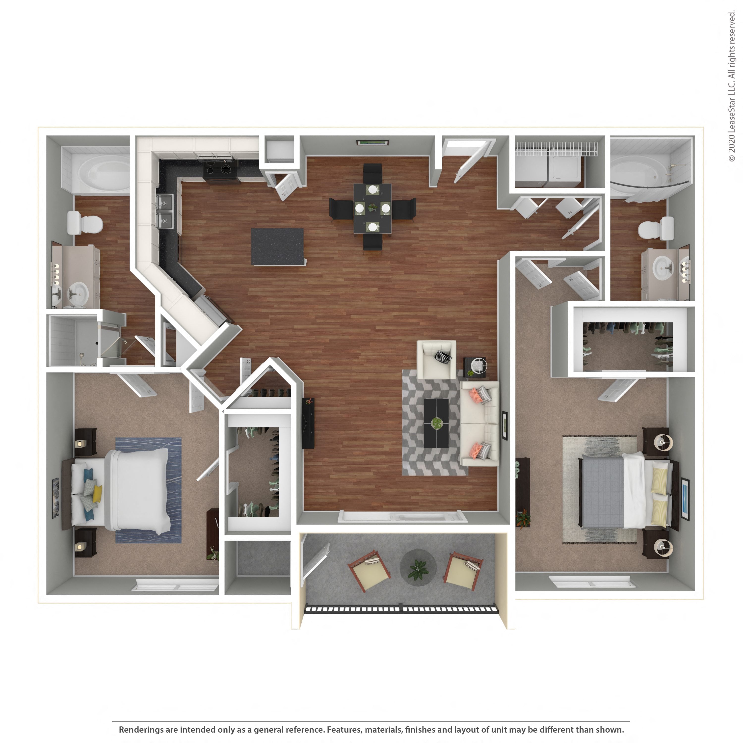 Floor plan layout diagram for 2D-R