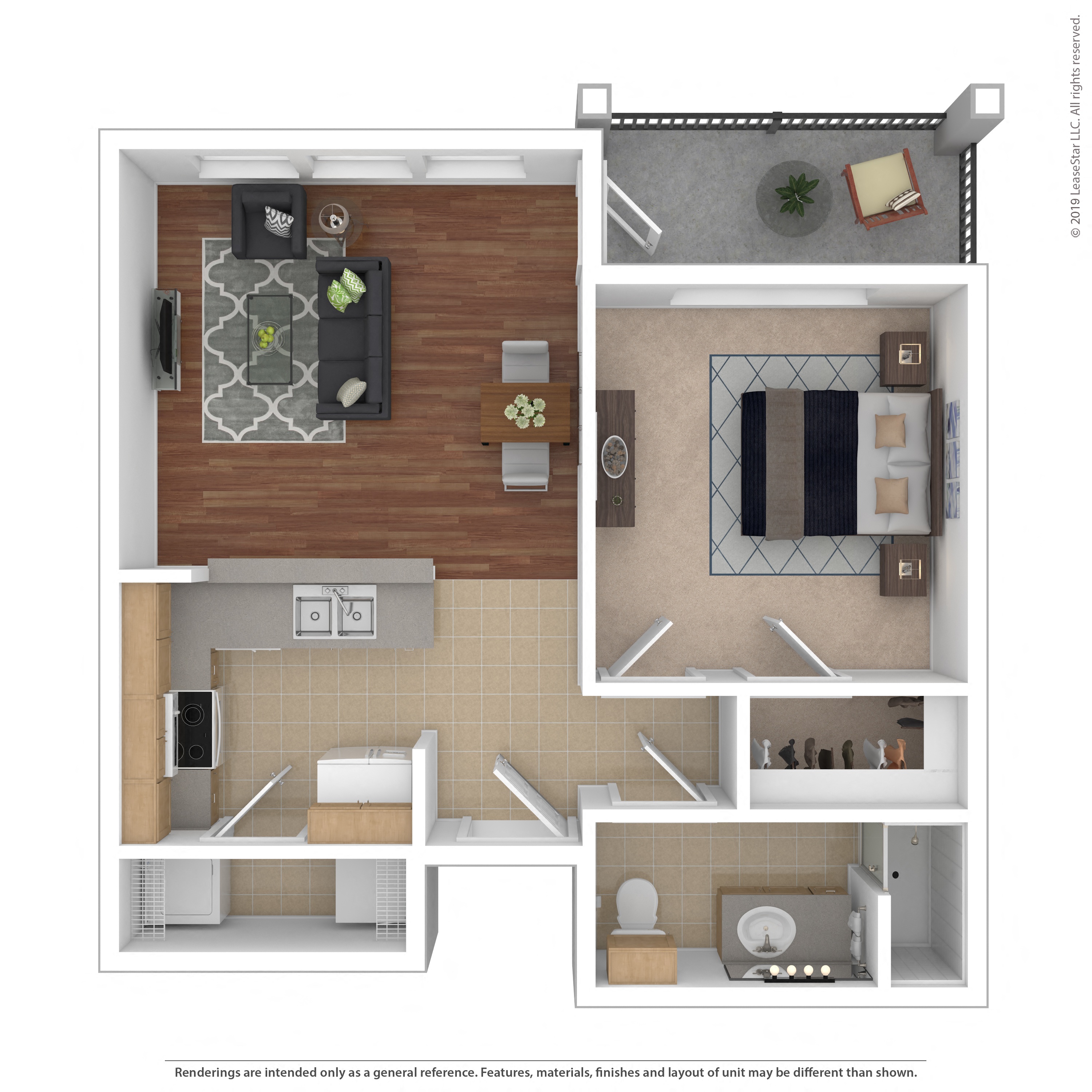 1B floor plan