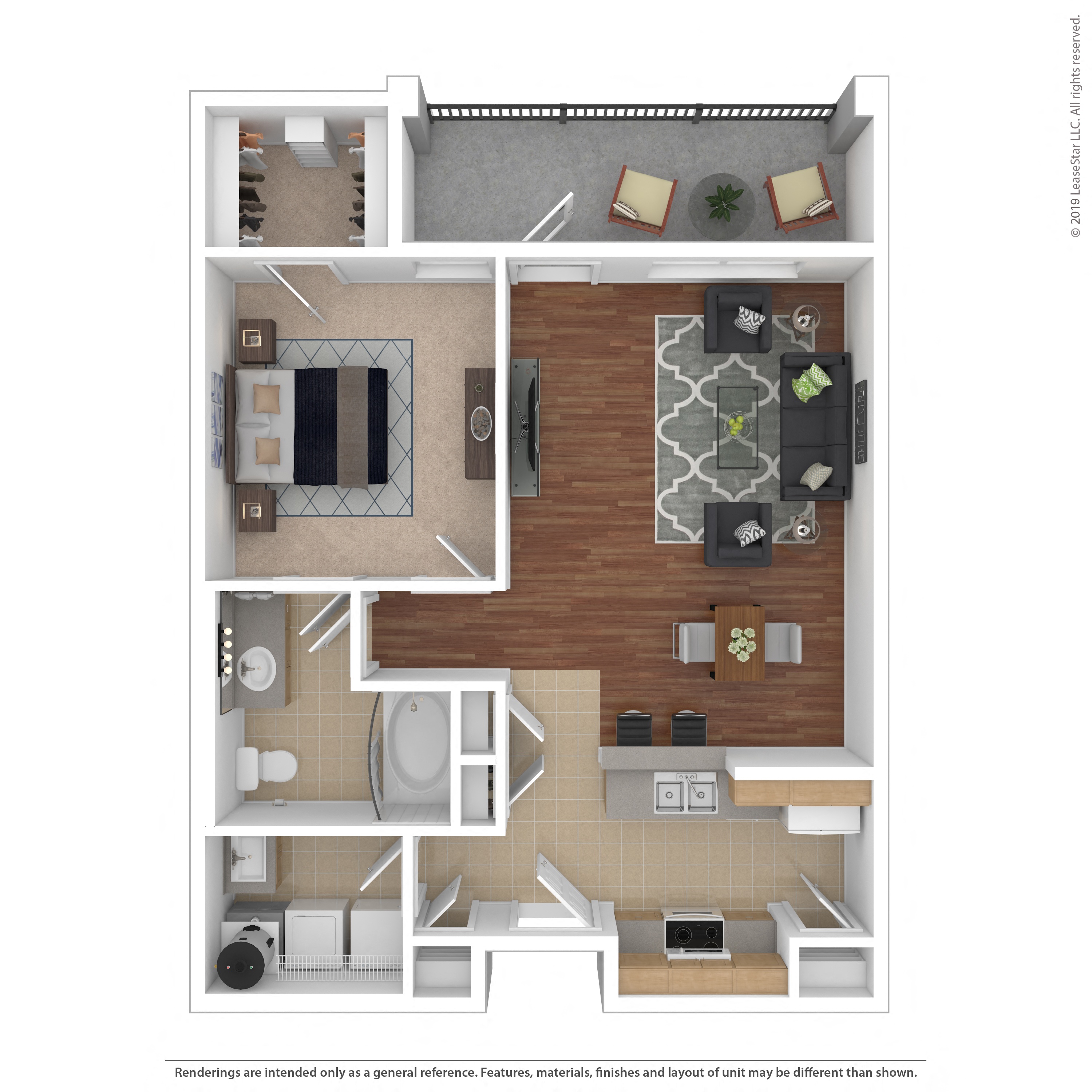 1D floor plan