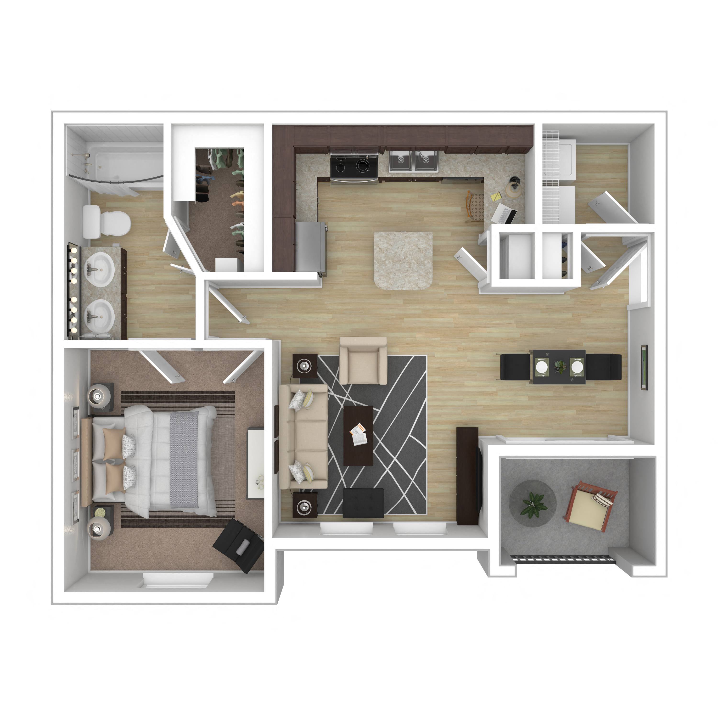 1B floor plan