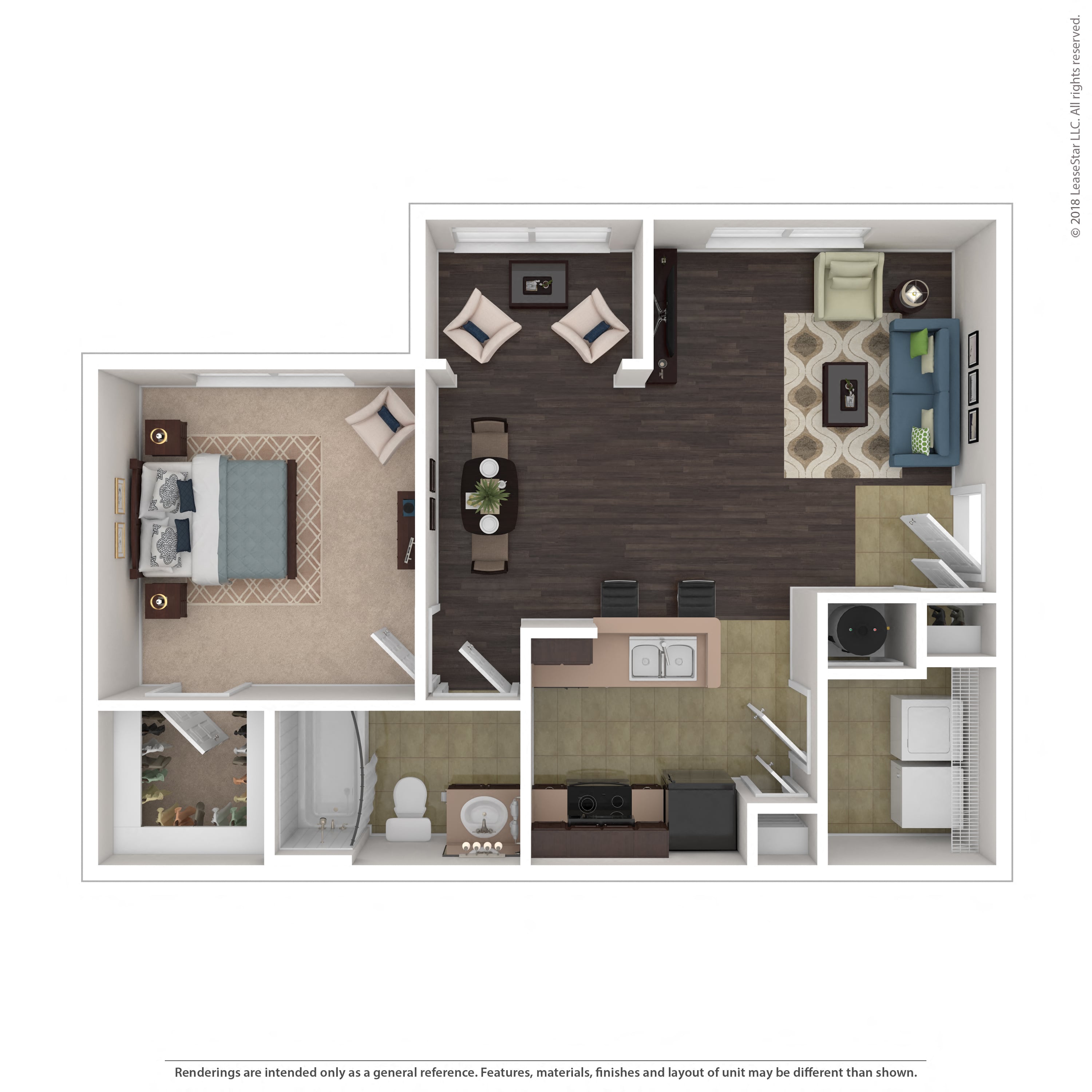 Floor plan layout diagram for 1A