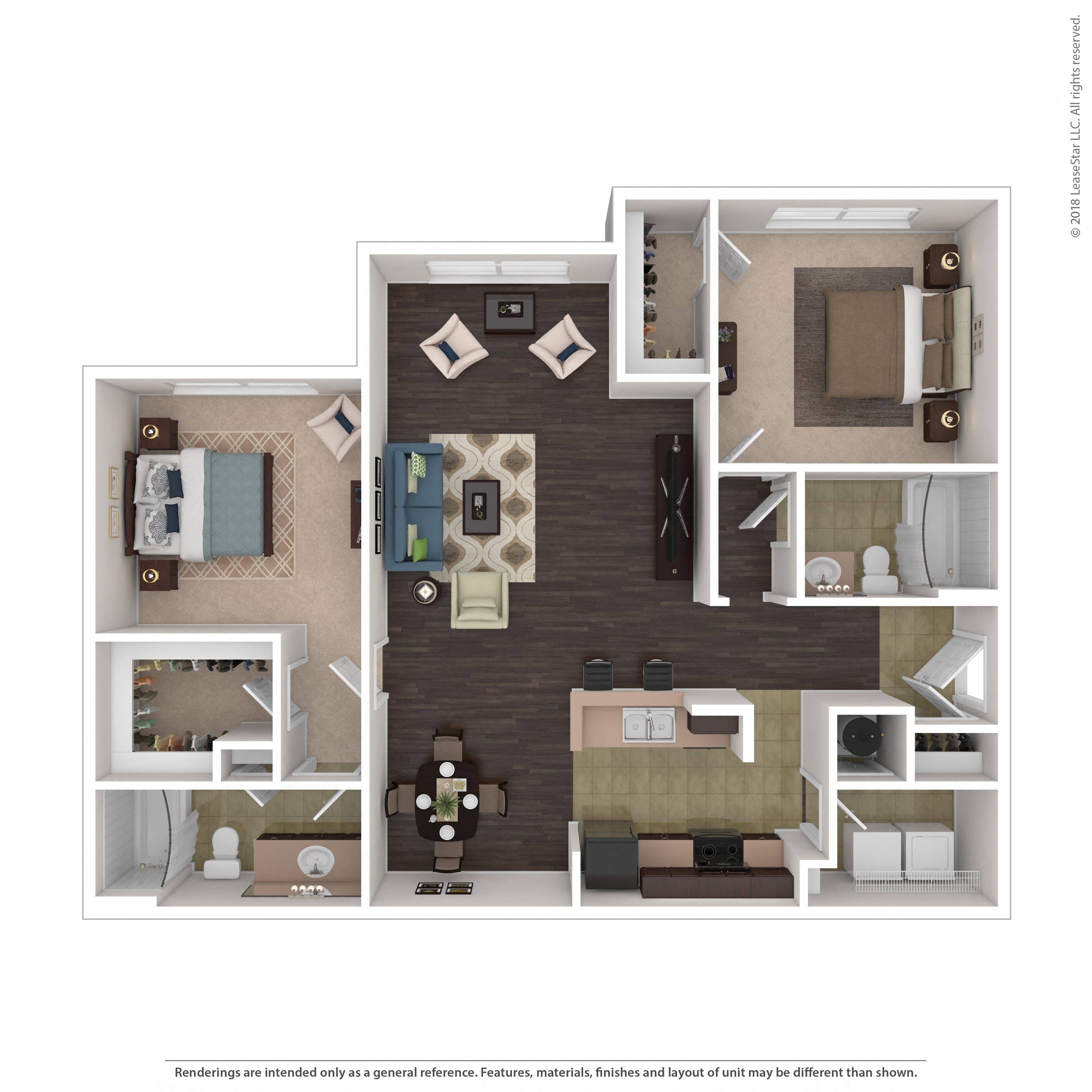 Floor plan layout diagram for 2B