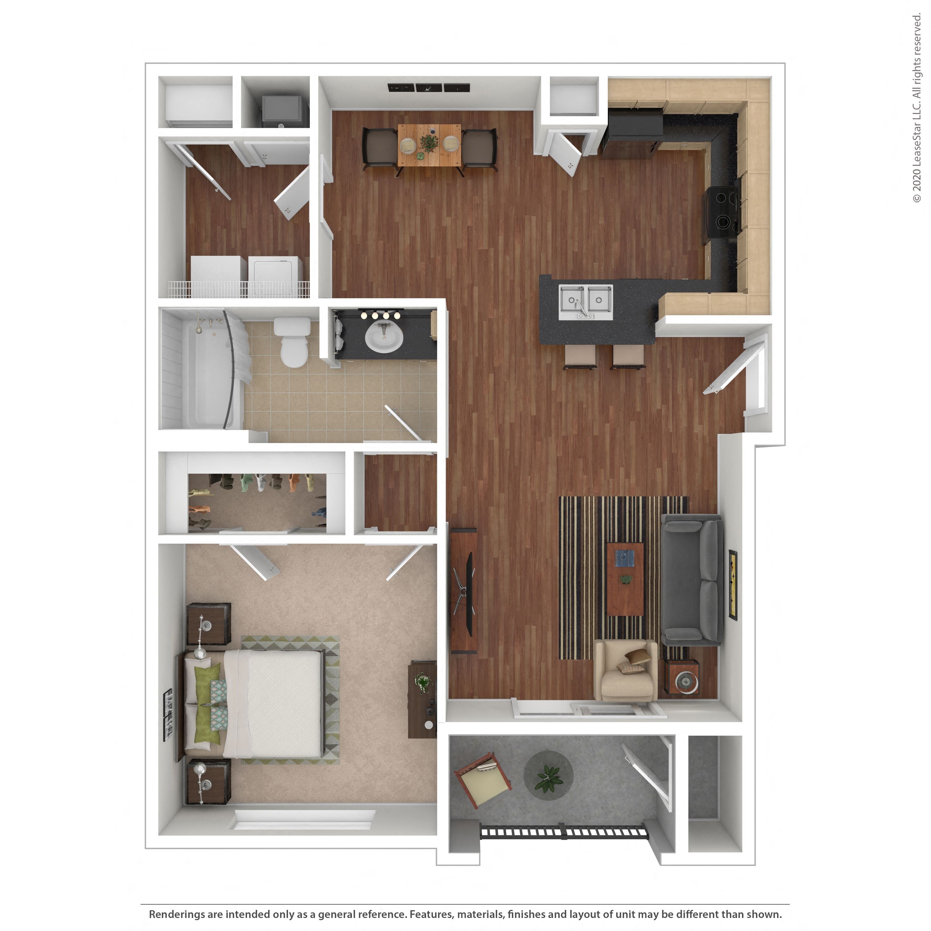 Floor plan layout diagram for 1A