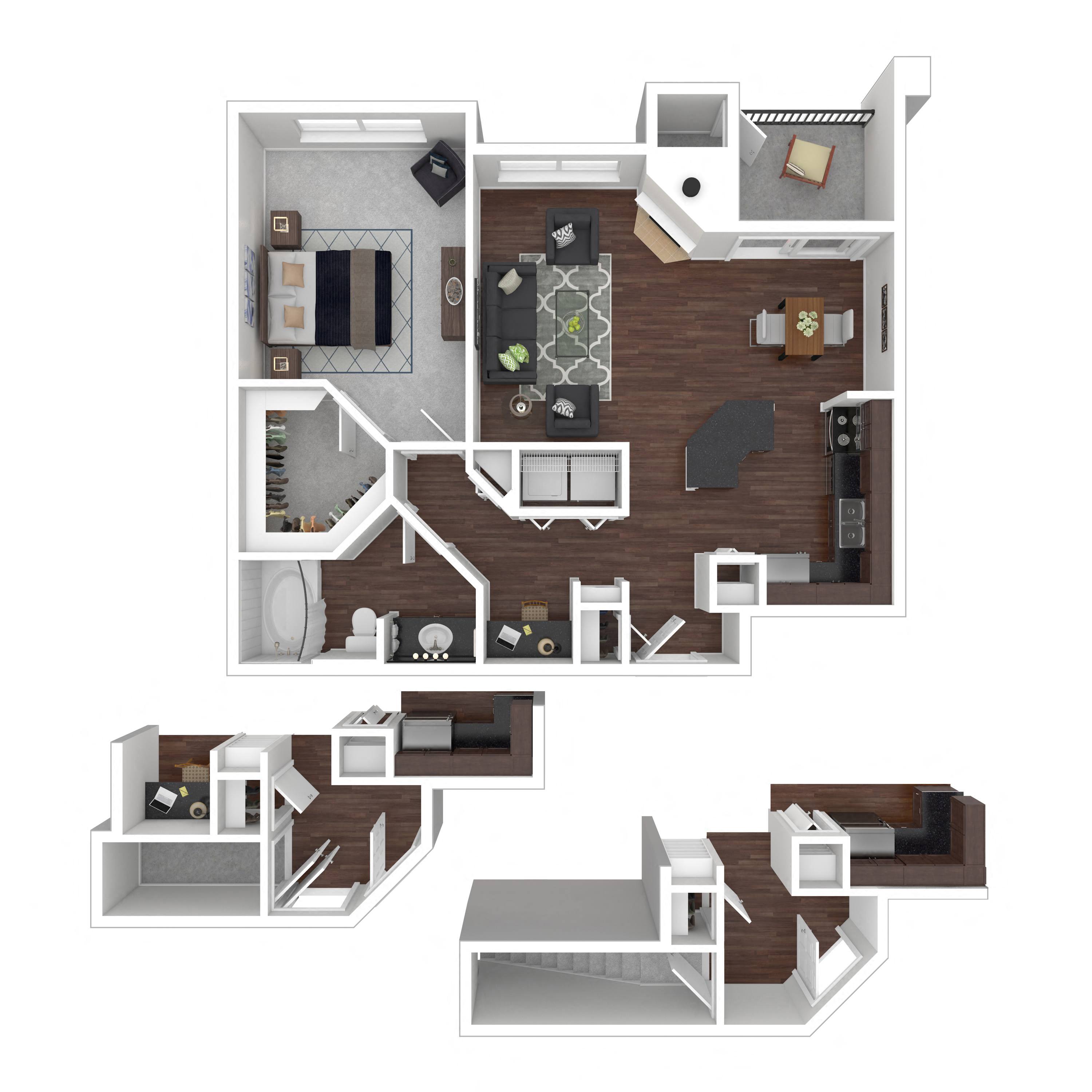 Floor plan layout diagram for 1G