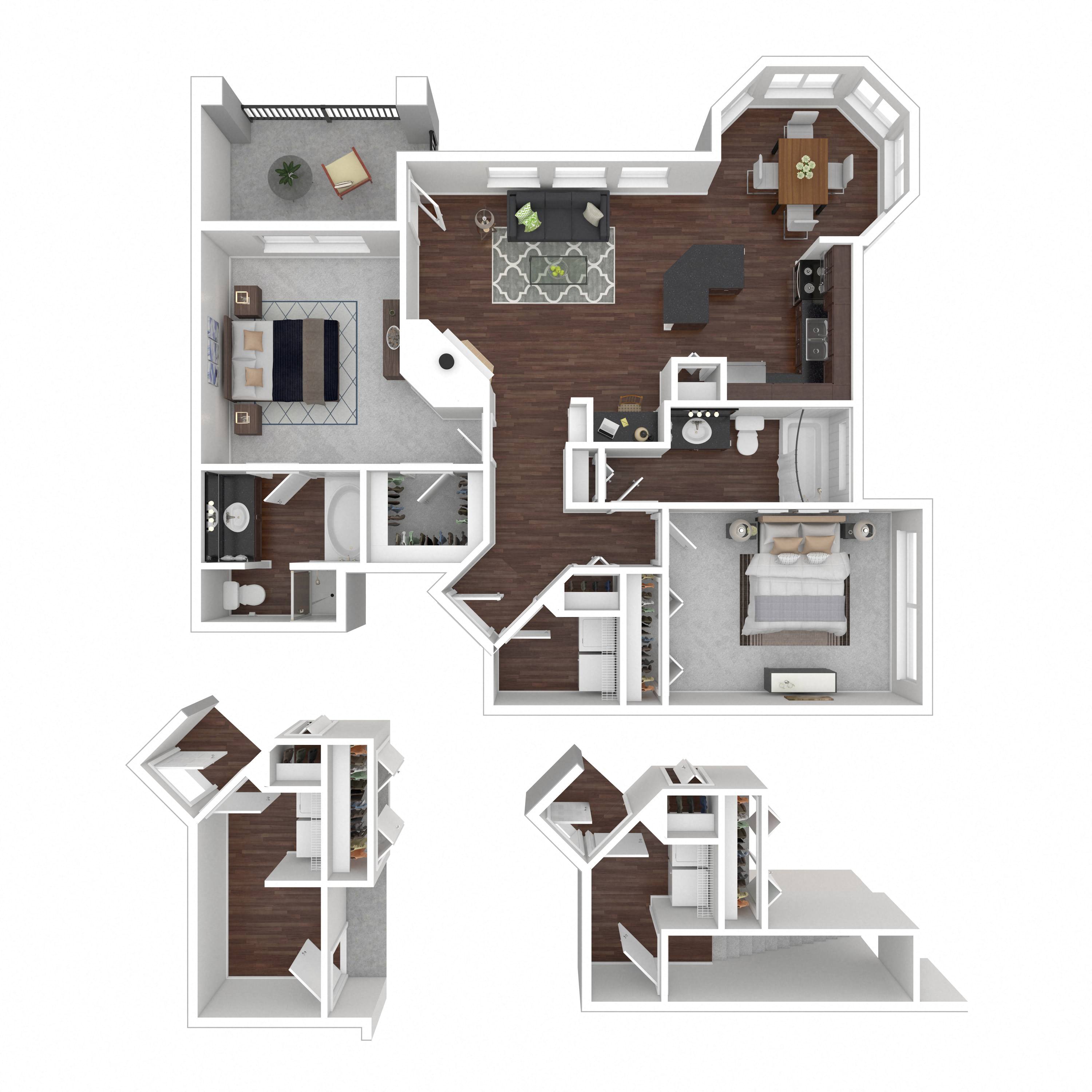 Floor plan layout diagram for 2D