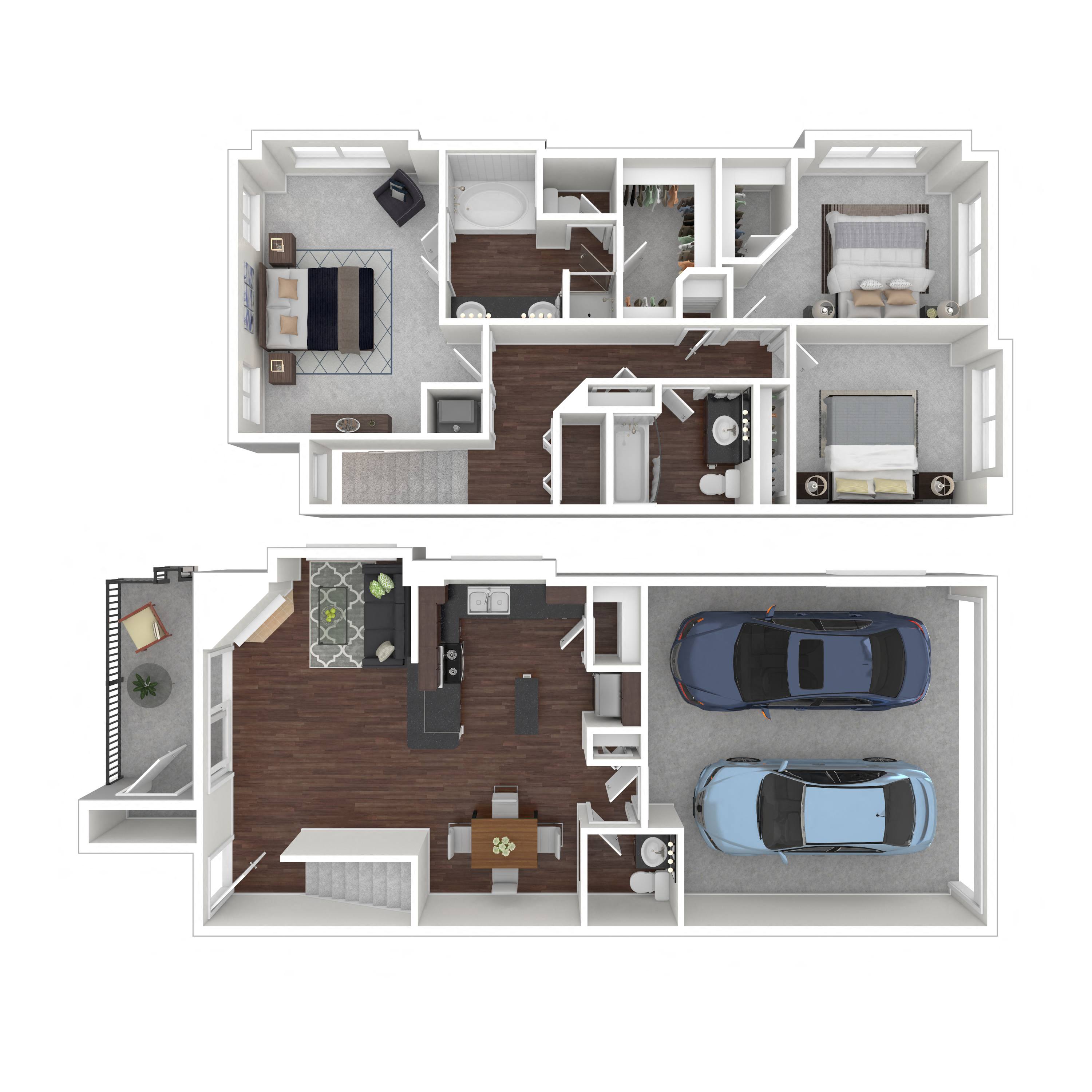 Floor plan layout diagram for 3A