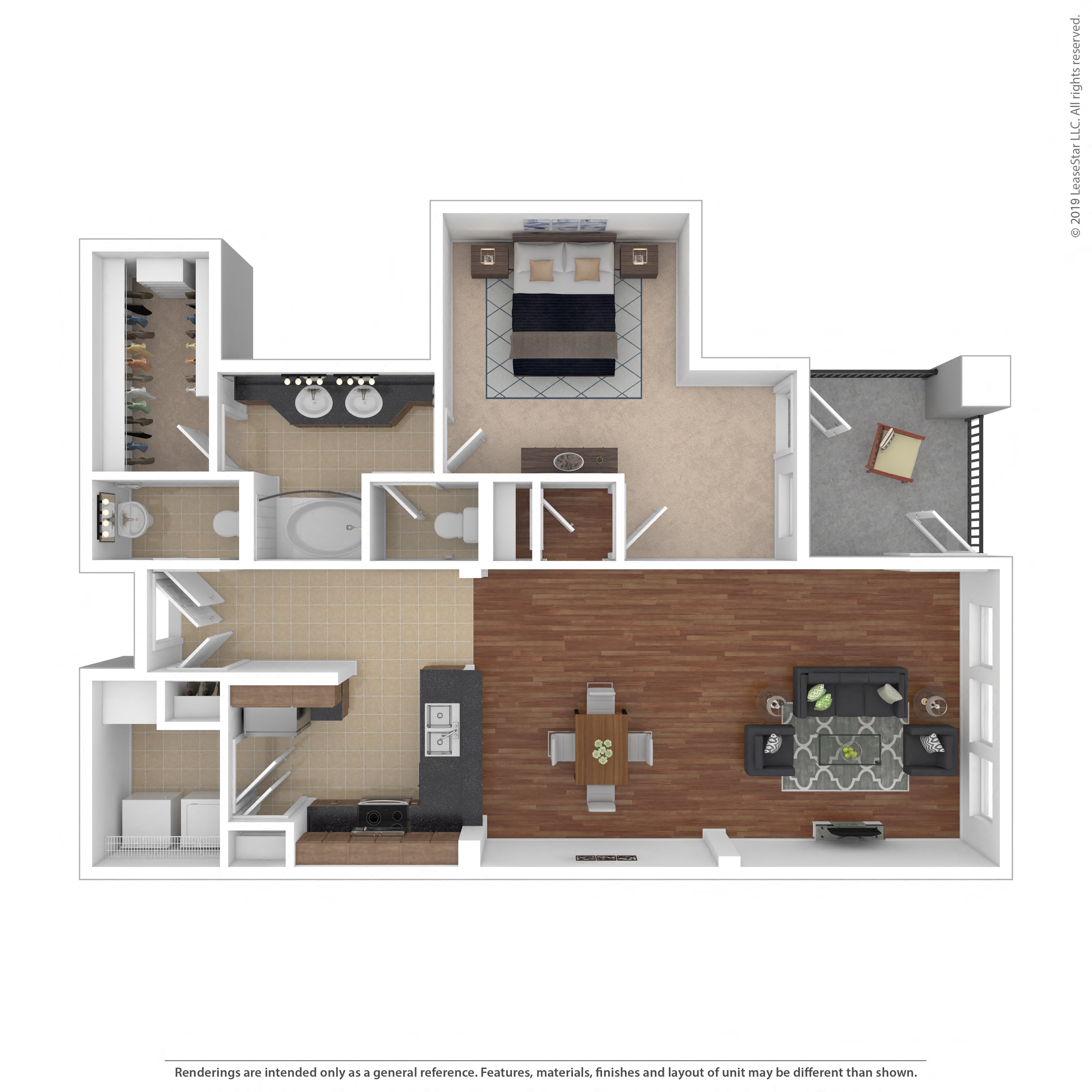 Floor plan layout diagram for 1D