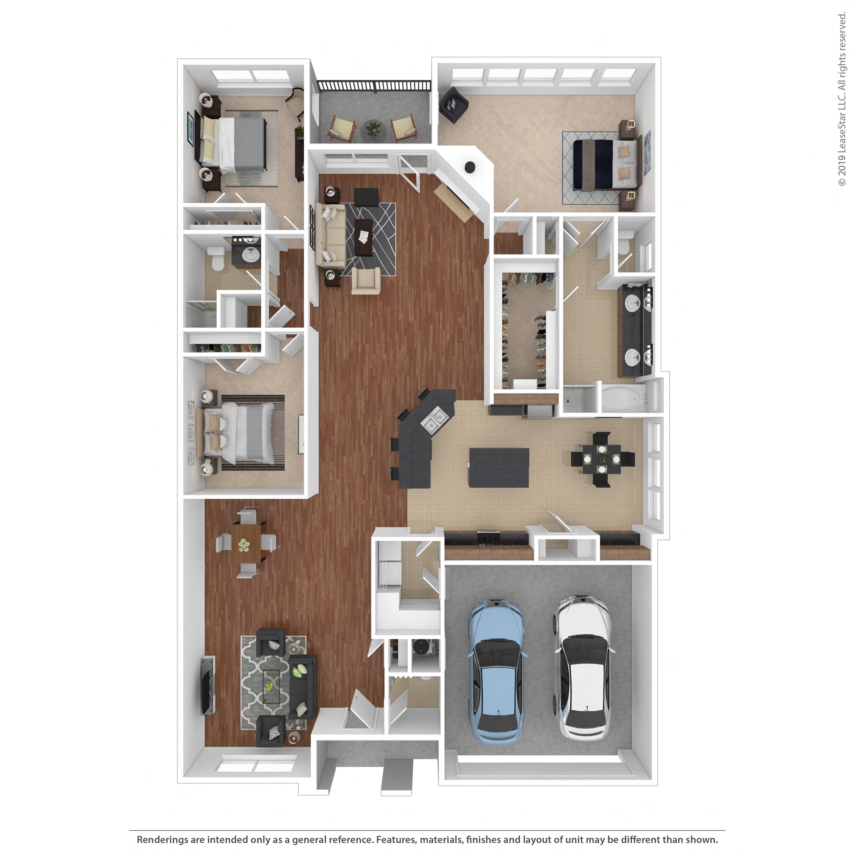 Floor plan layout diagram for 3A