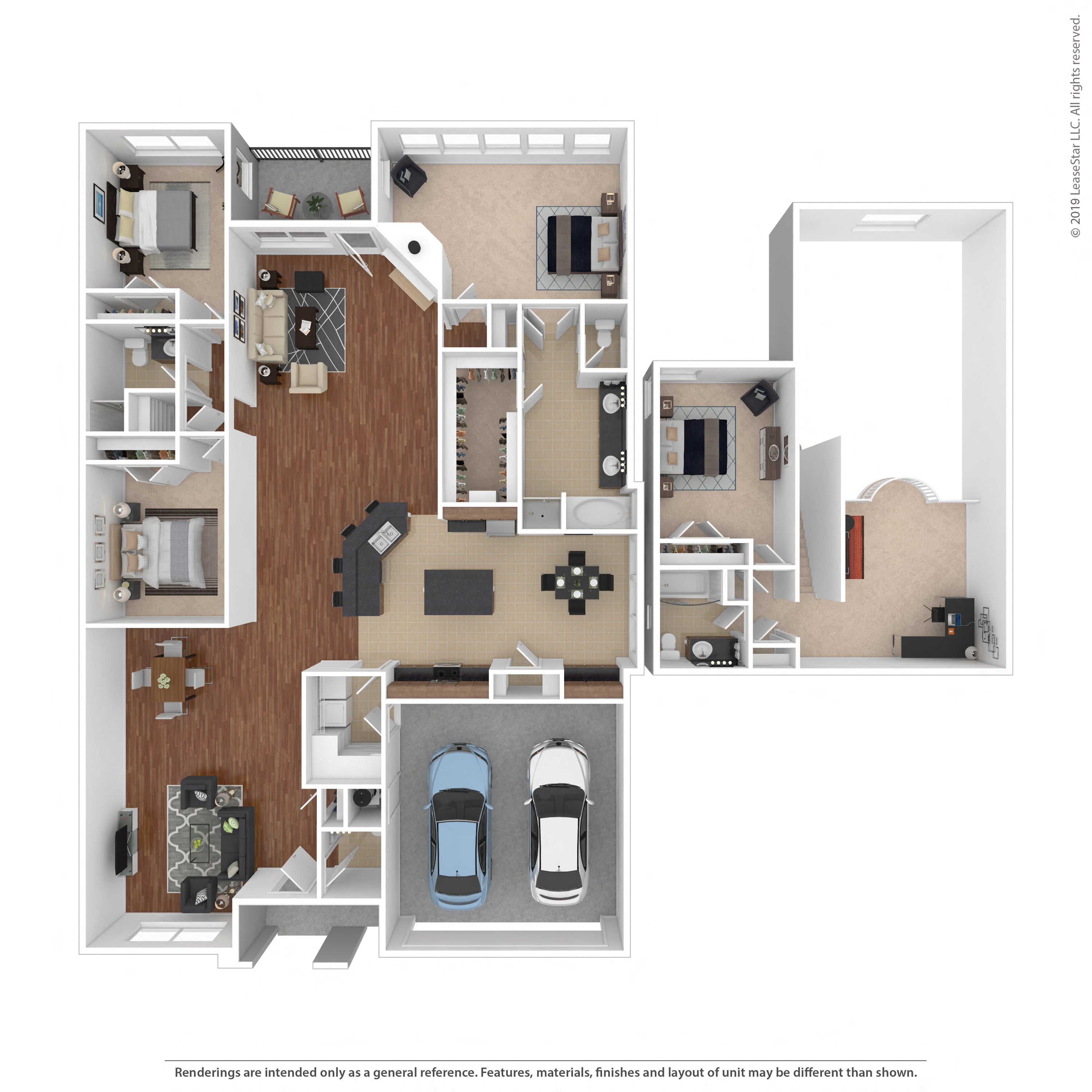 Floor plan layout diagram for 4B