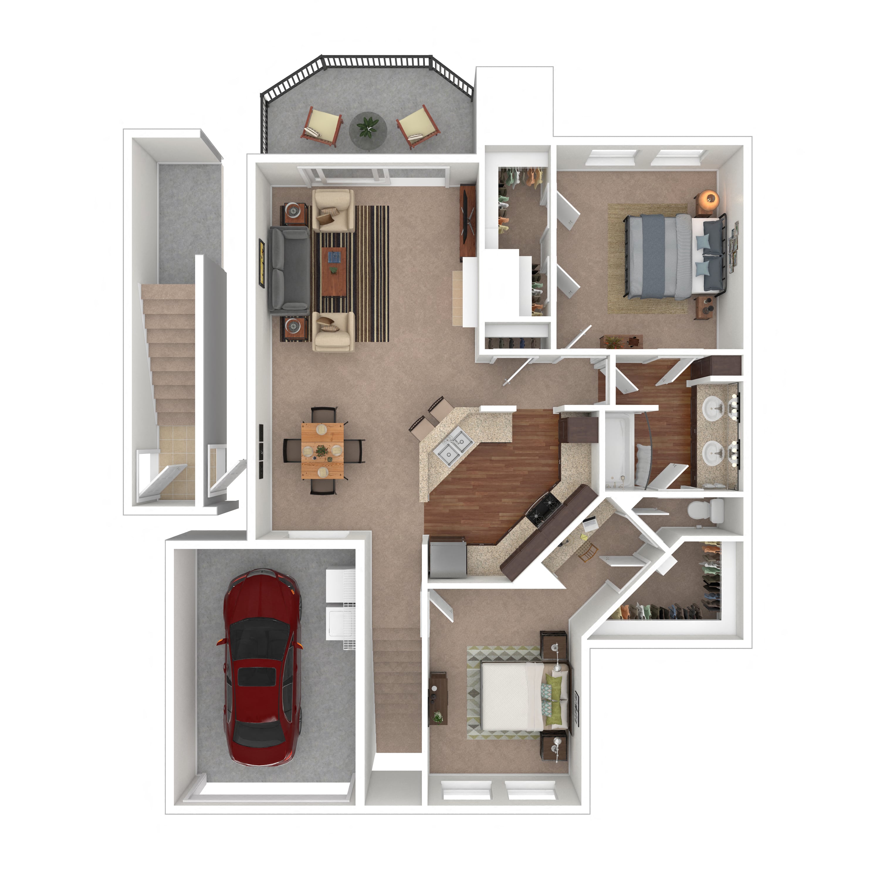 Floor plan layout diagram for 2A-R