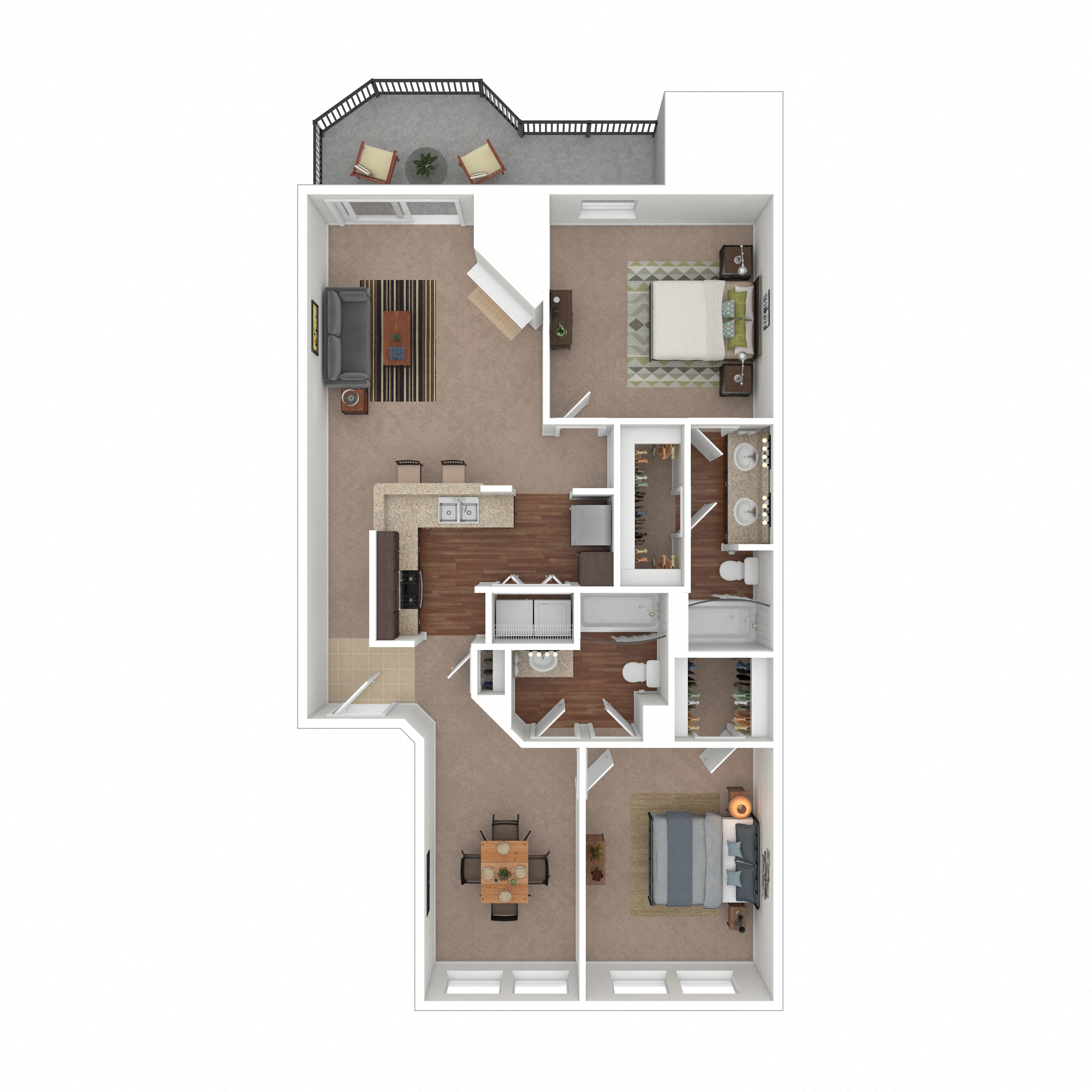 Floor plan layout diagram for 2C-R