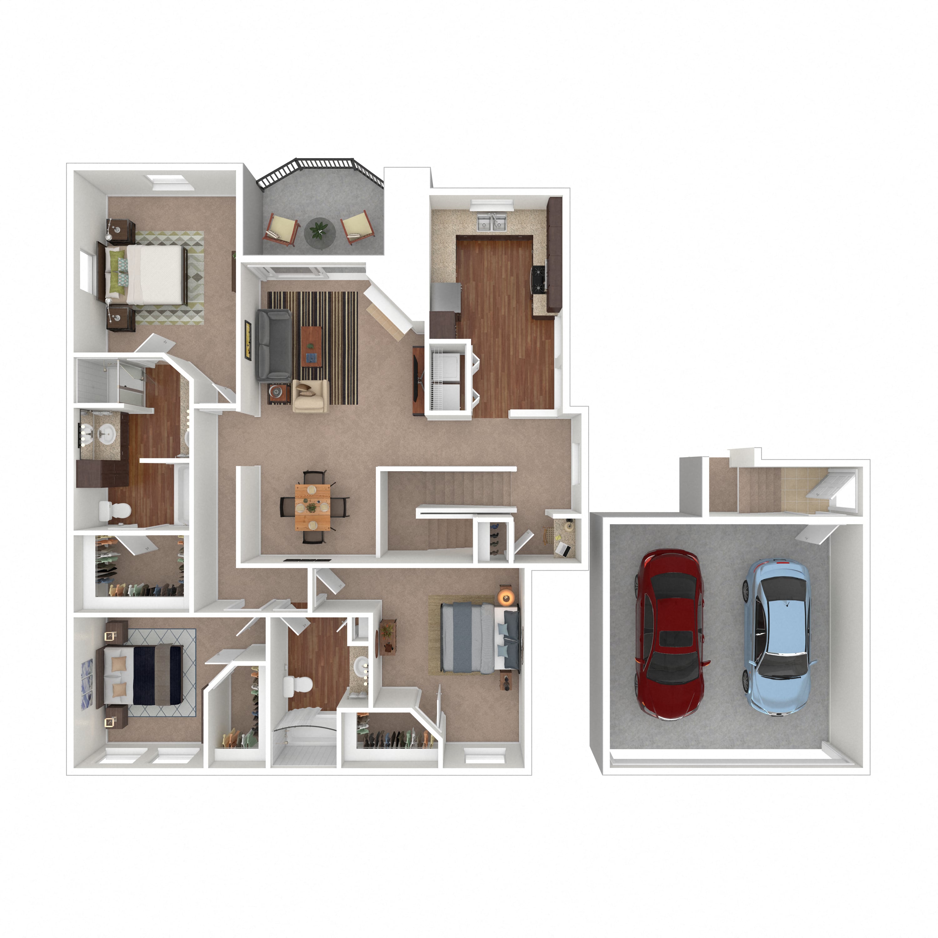Floor plan layout diagram for 3B-R