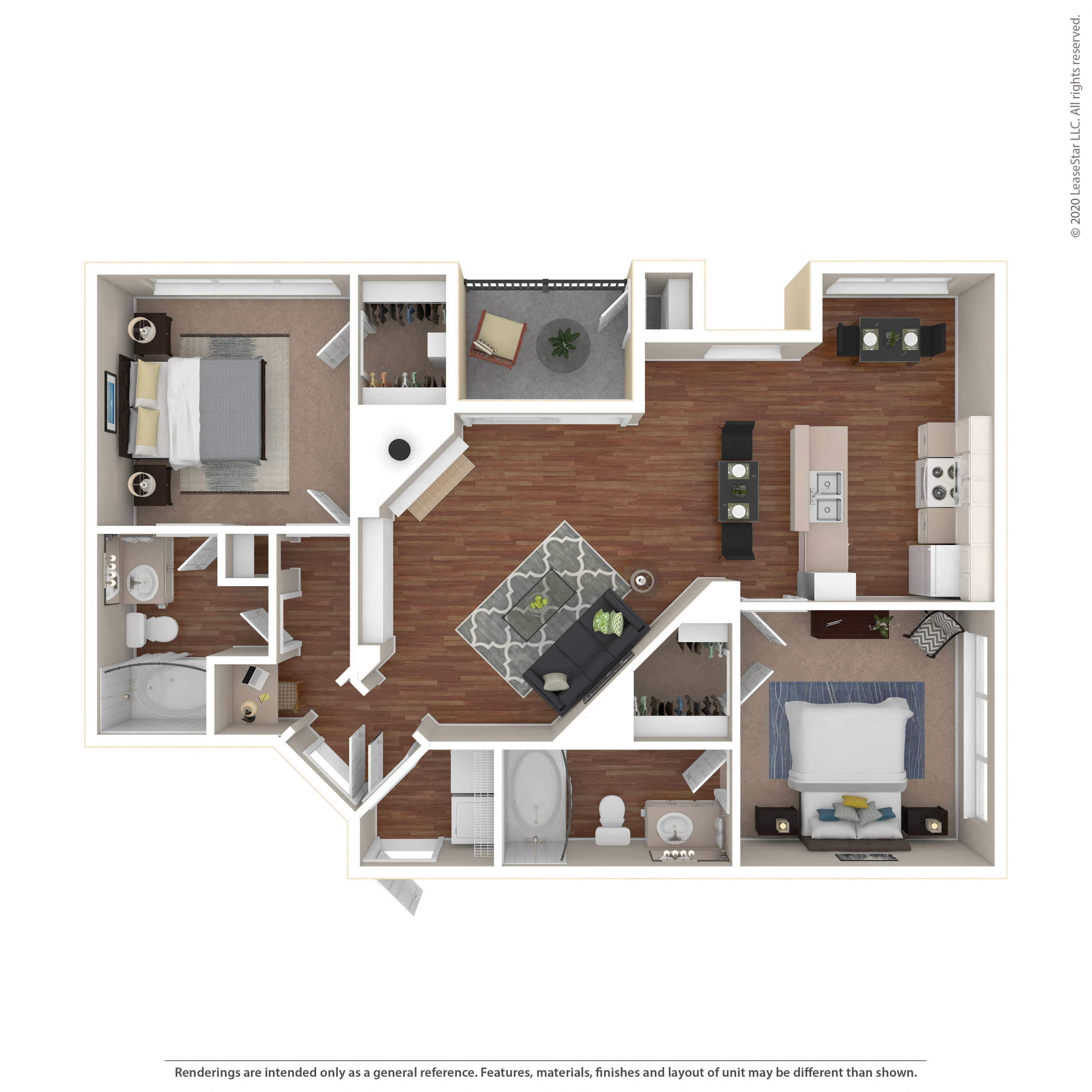 Floor plan layout diagram for 2B-Garage