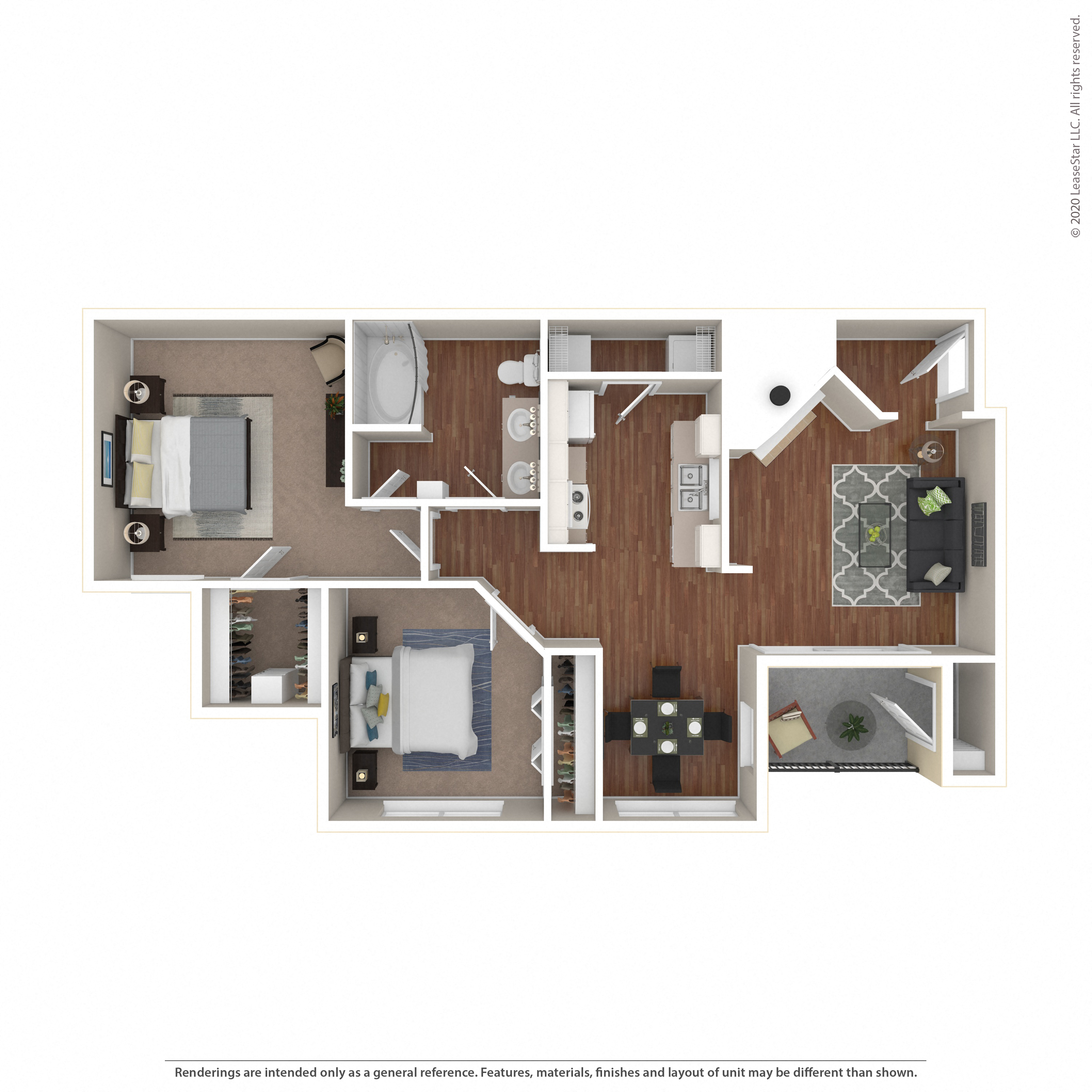 Floor plan layout diagram for 2A